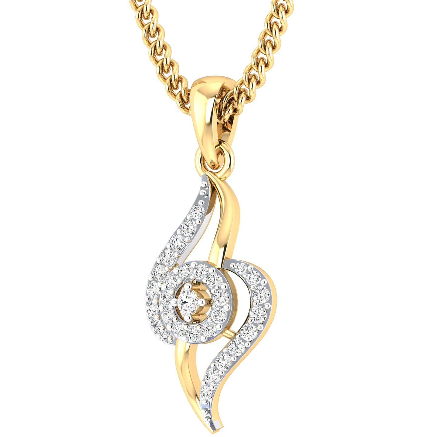 Brielle Round Diamond Office Wear Pendant