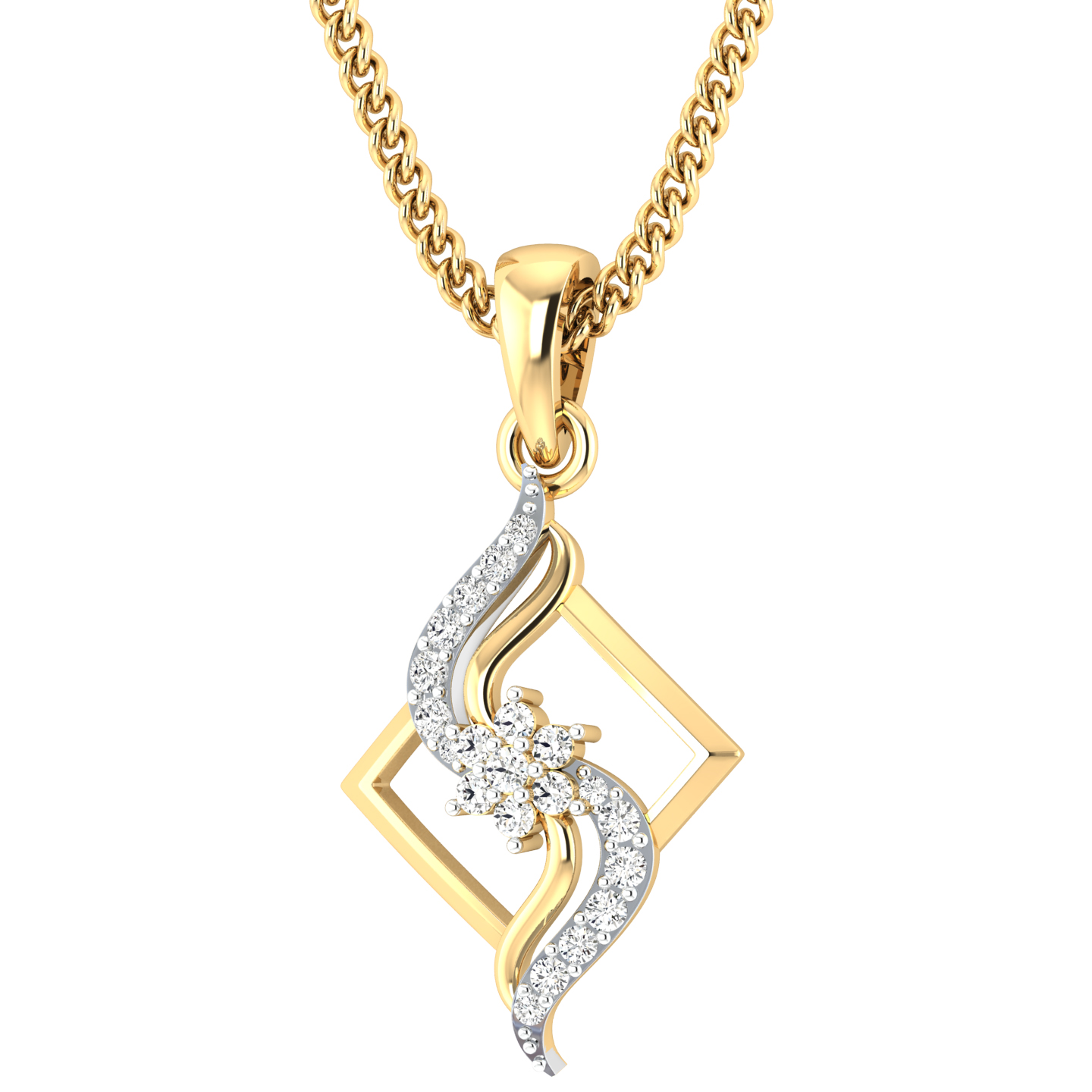 Vivian Round Diamond Office Wear Pendant