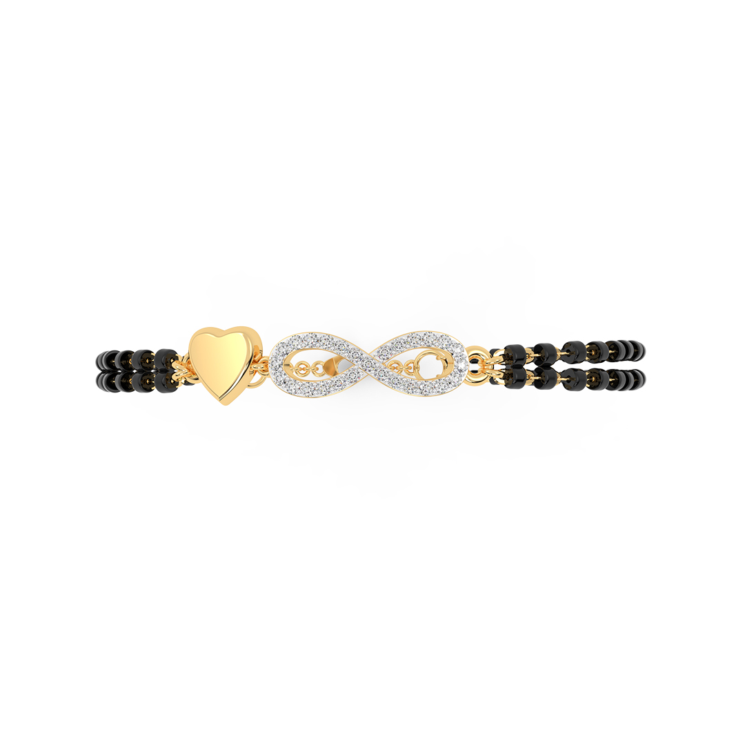 Gold Dipped Silver Peacock Mangalsutra Necklace with White Stones -  Desically Ethnic