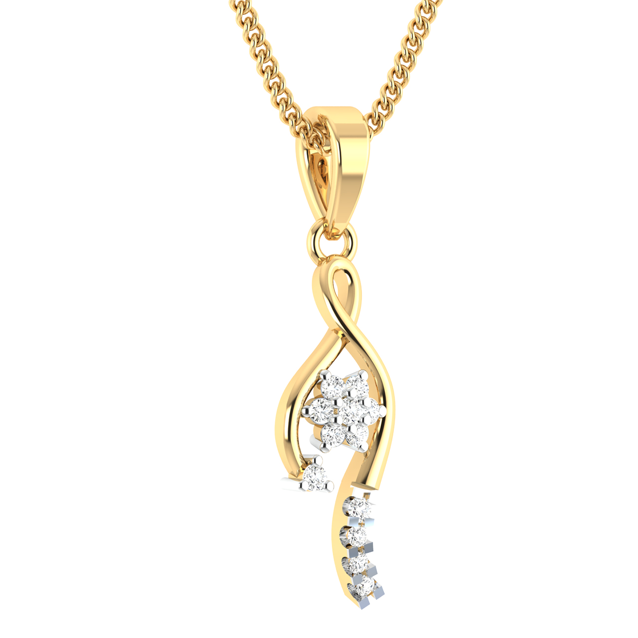 Andrya Round Diamond Office Wear Pendant