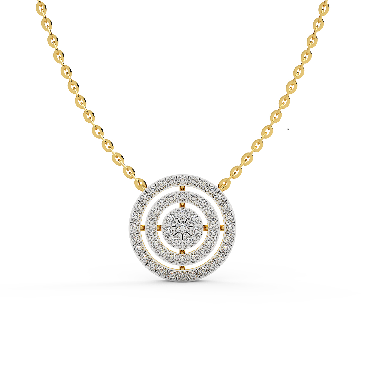 Elegant Round Diamond Pendant