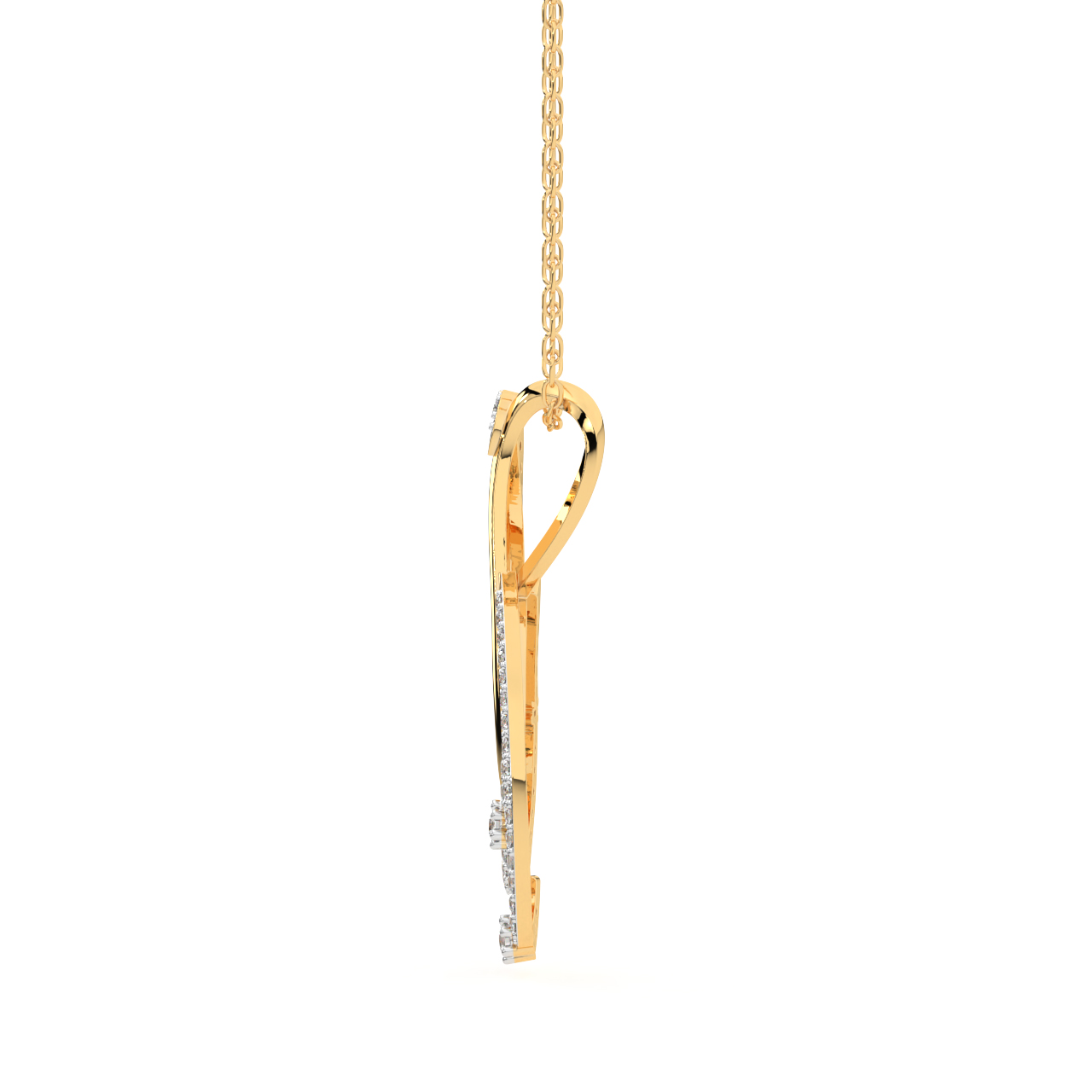 Gold Designer Diamond Pendant