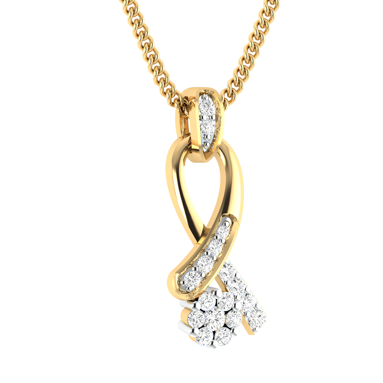 Verner Round Diamond Office Wear Pendant