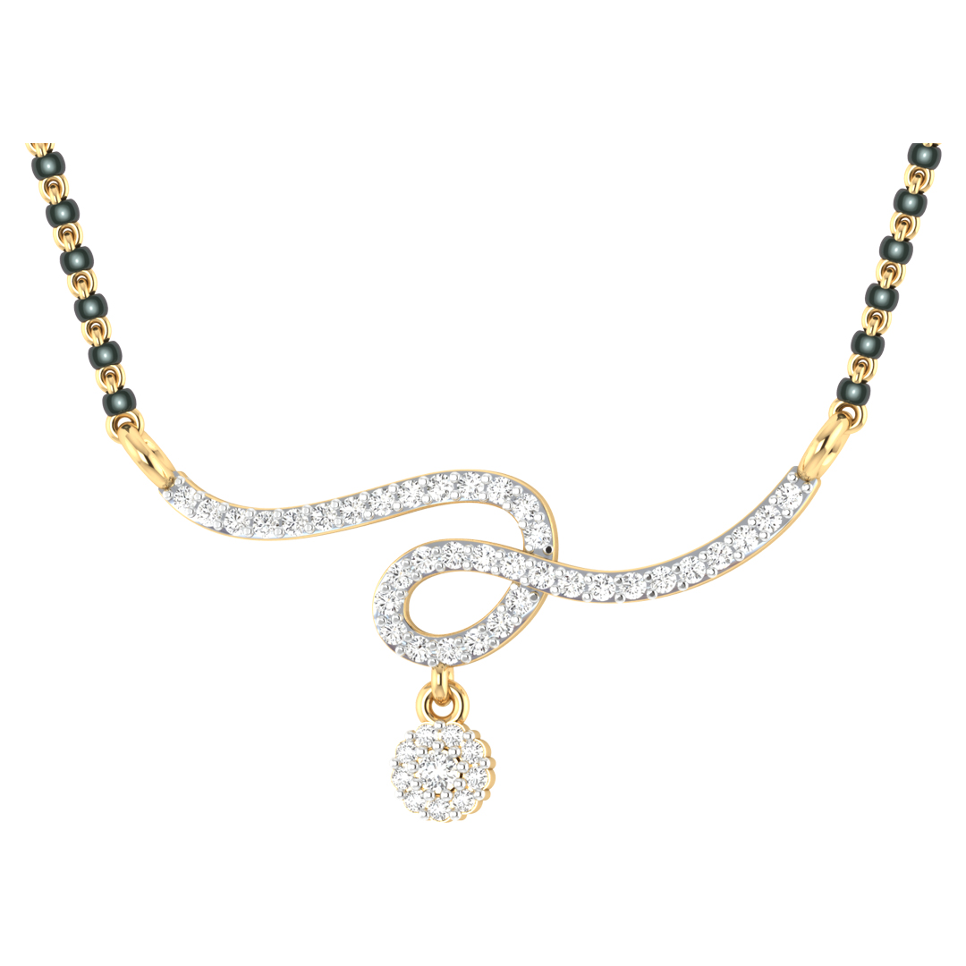 Salena Round Diamond Wedding Mangalsutra