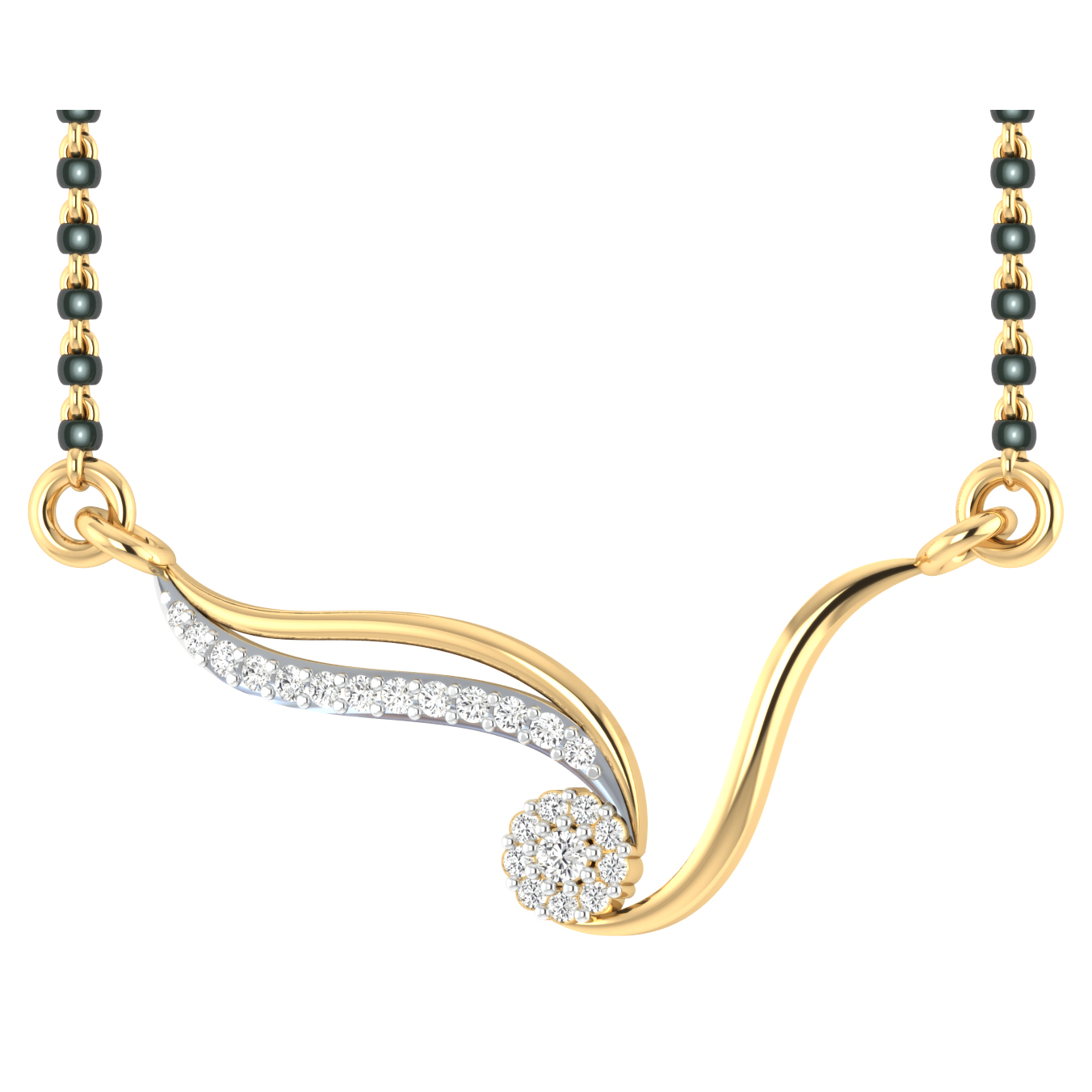 Keya Round Diamond Mangalsutra