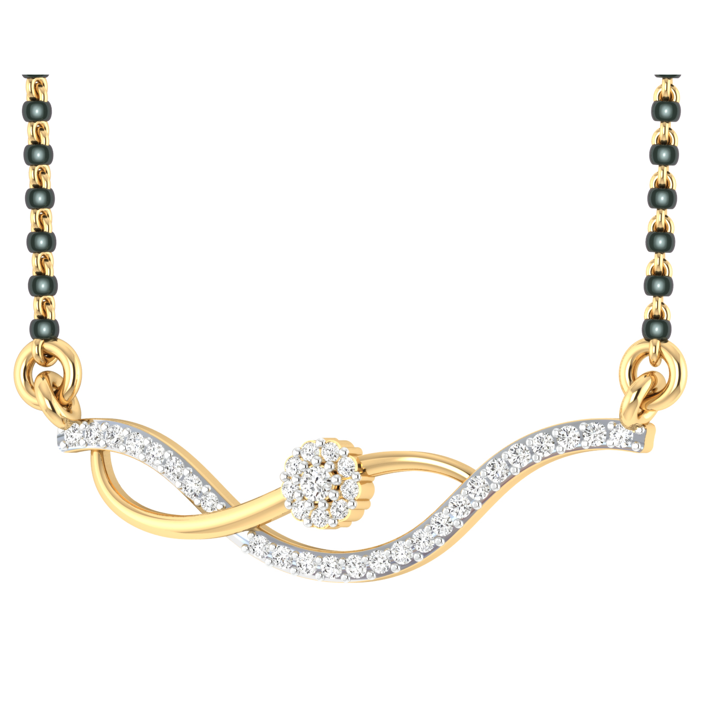 Miranda Round Diamond Mangalsutra