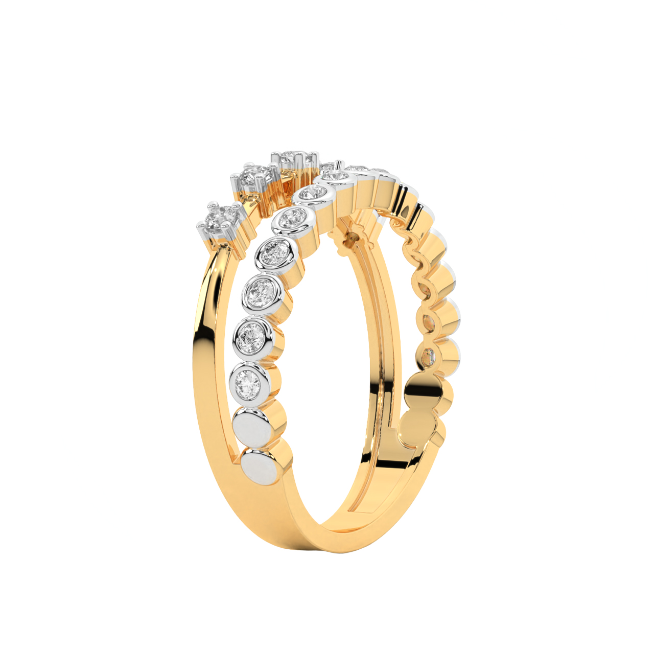 Layering Design Diamond Ring