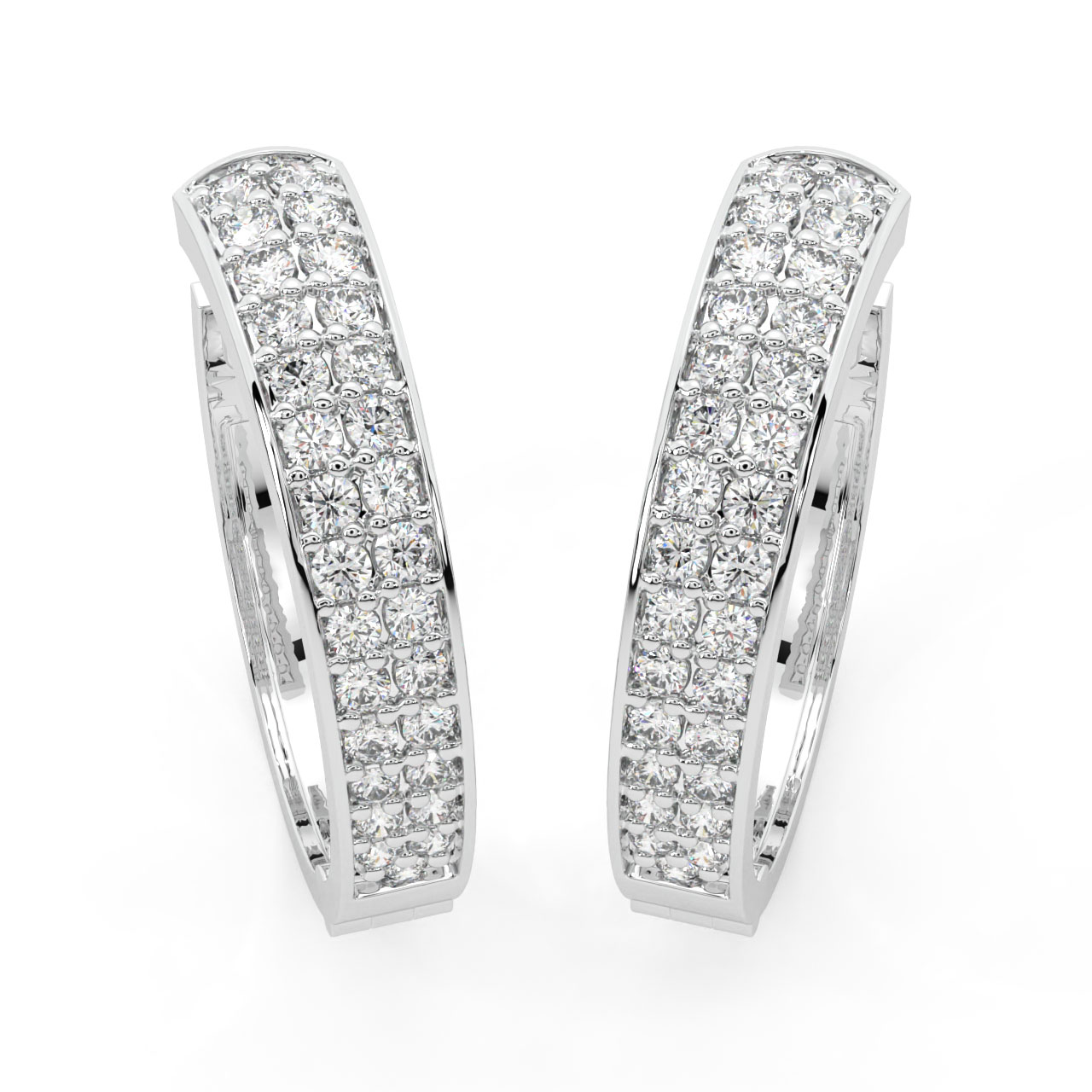 Yumi Round Diamond Bali Earrings