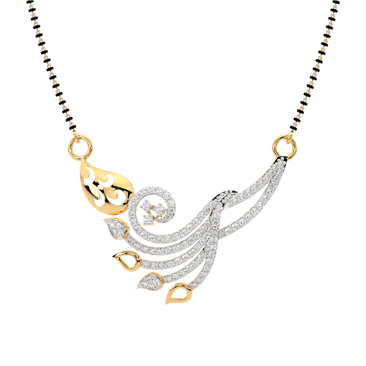 Adhira Round Diamond Mangalsutra