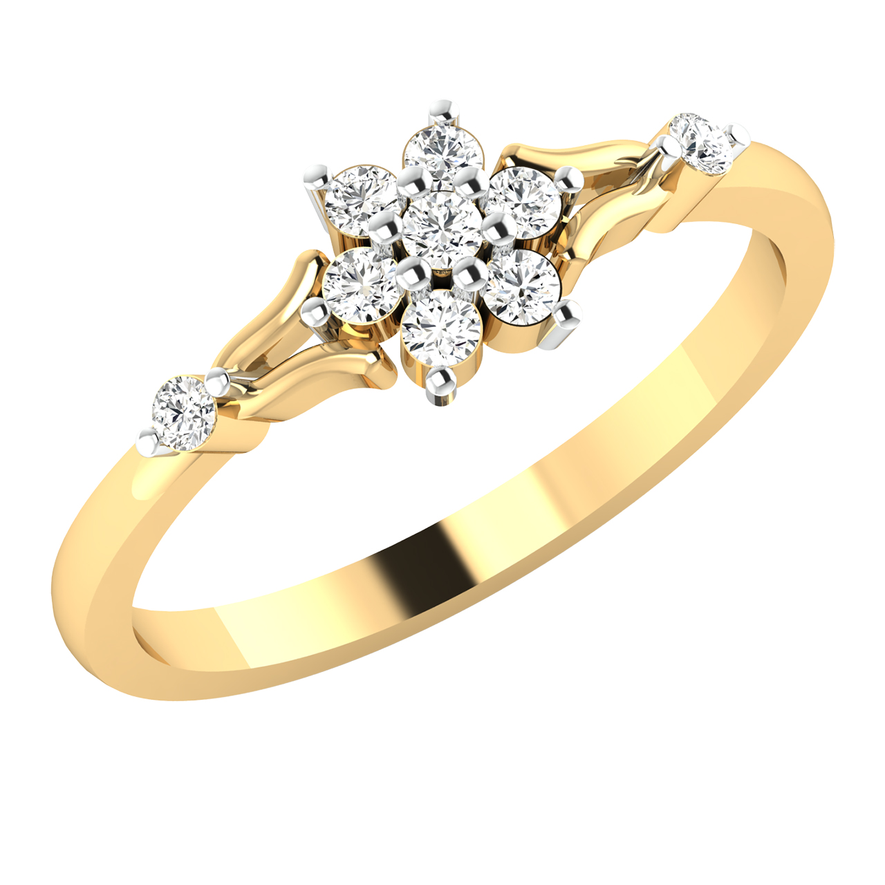 Oda Round Diamond Dainty Ring