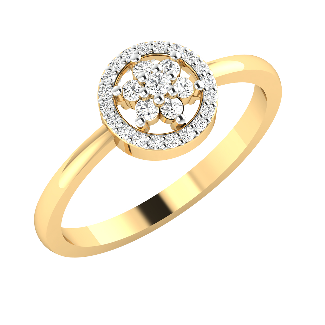 Sana Round Diamond Dainty Ring