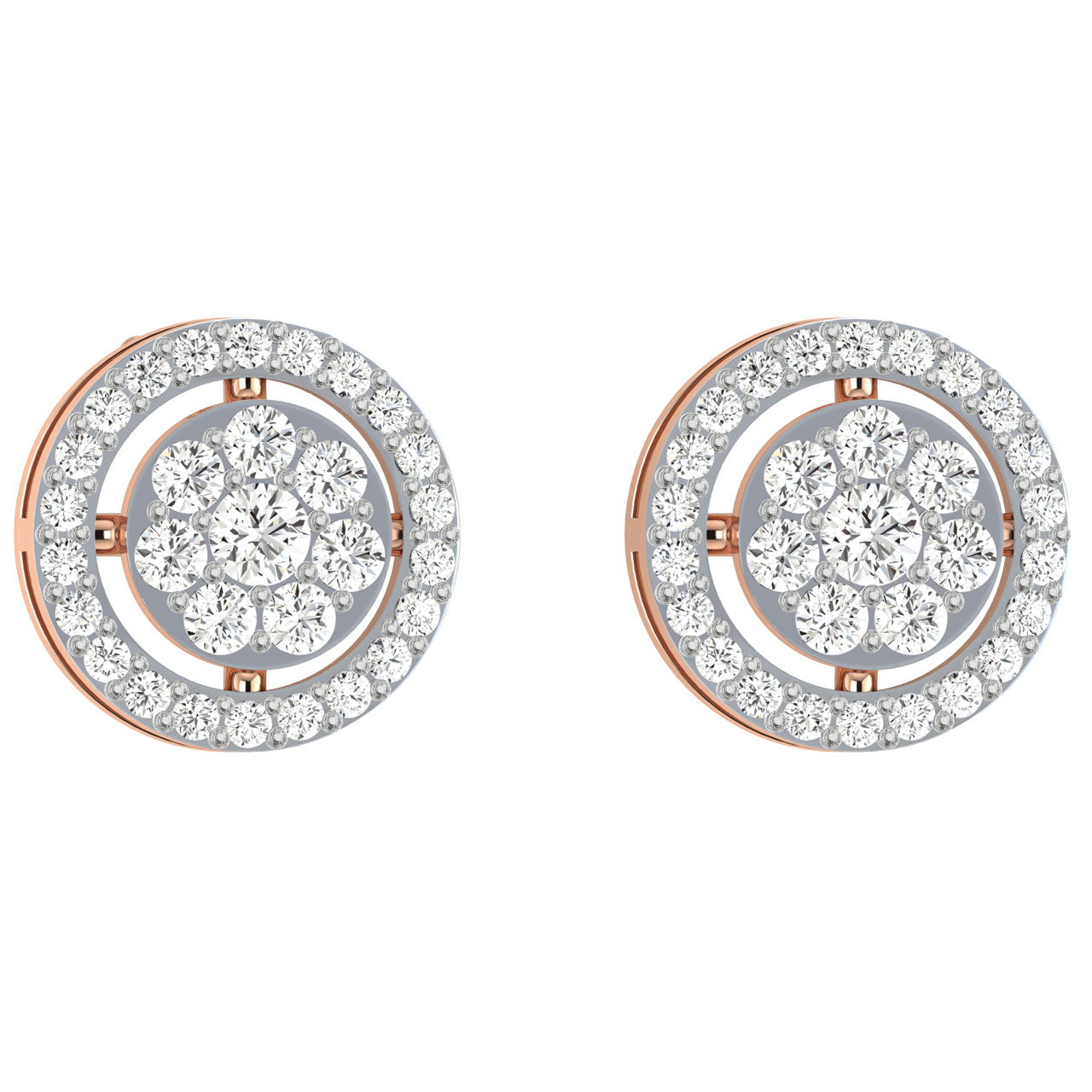 Natalie Round Diamond Stud Earring