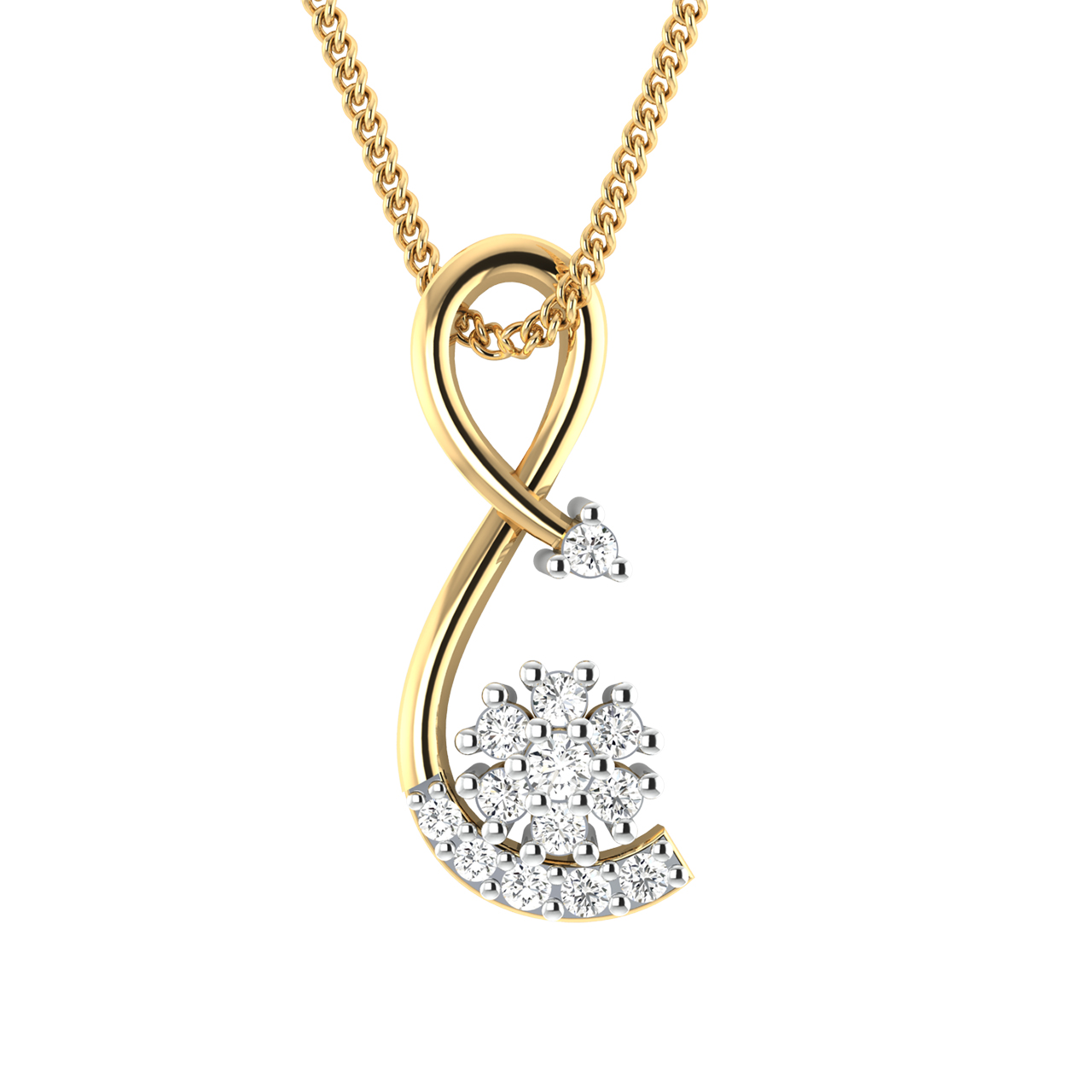 Fadey Round Diamond Office Wear Pendant