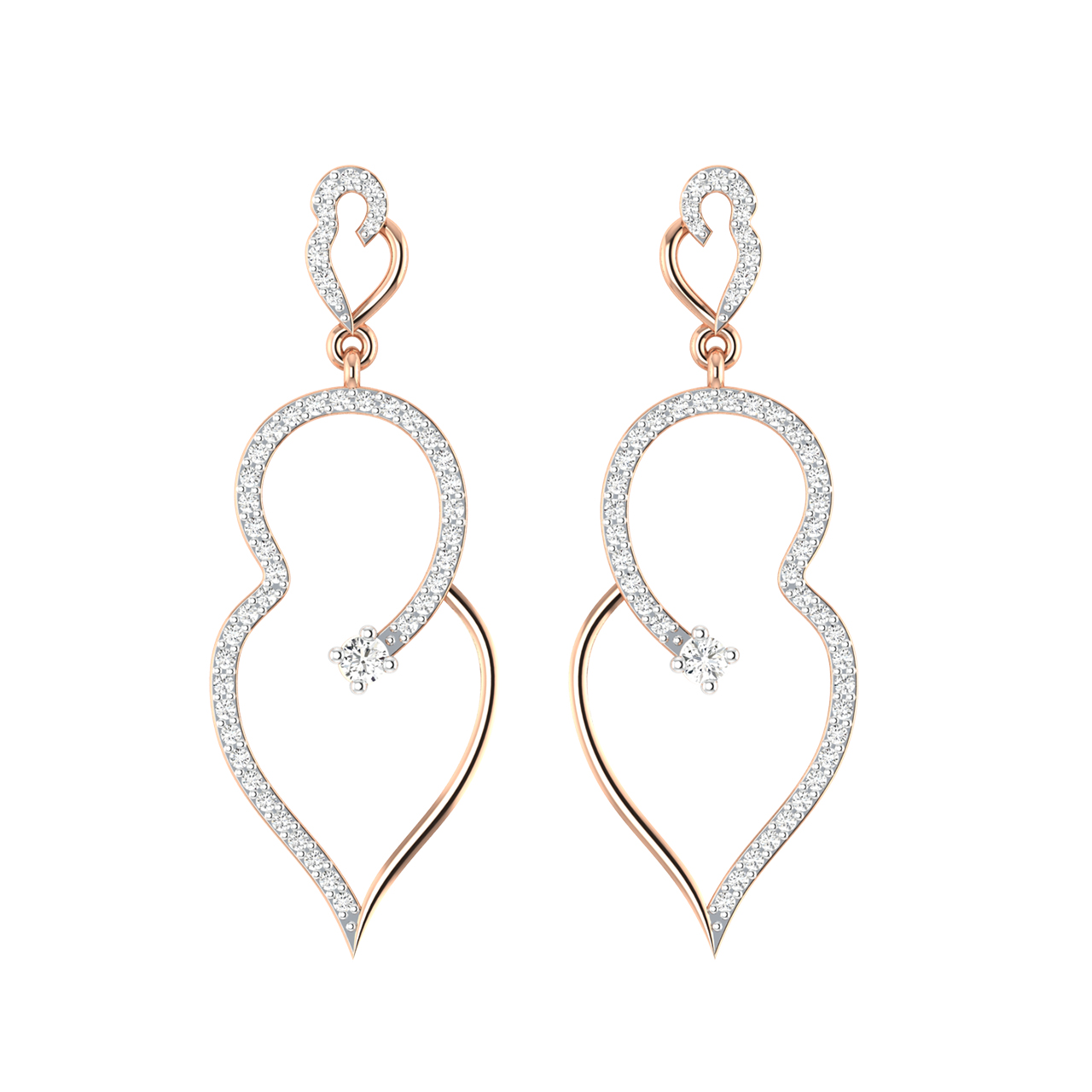 Designer Inspired Diamond Dangler Earrings