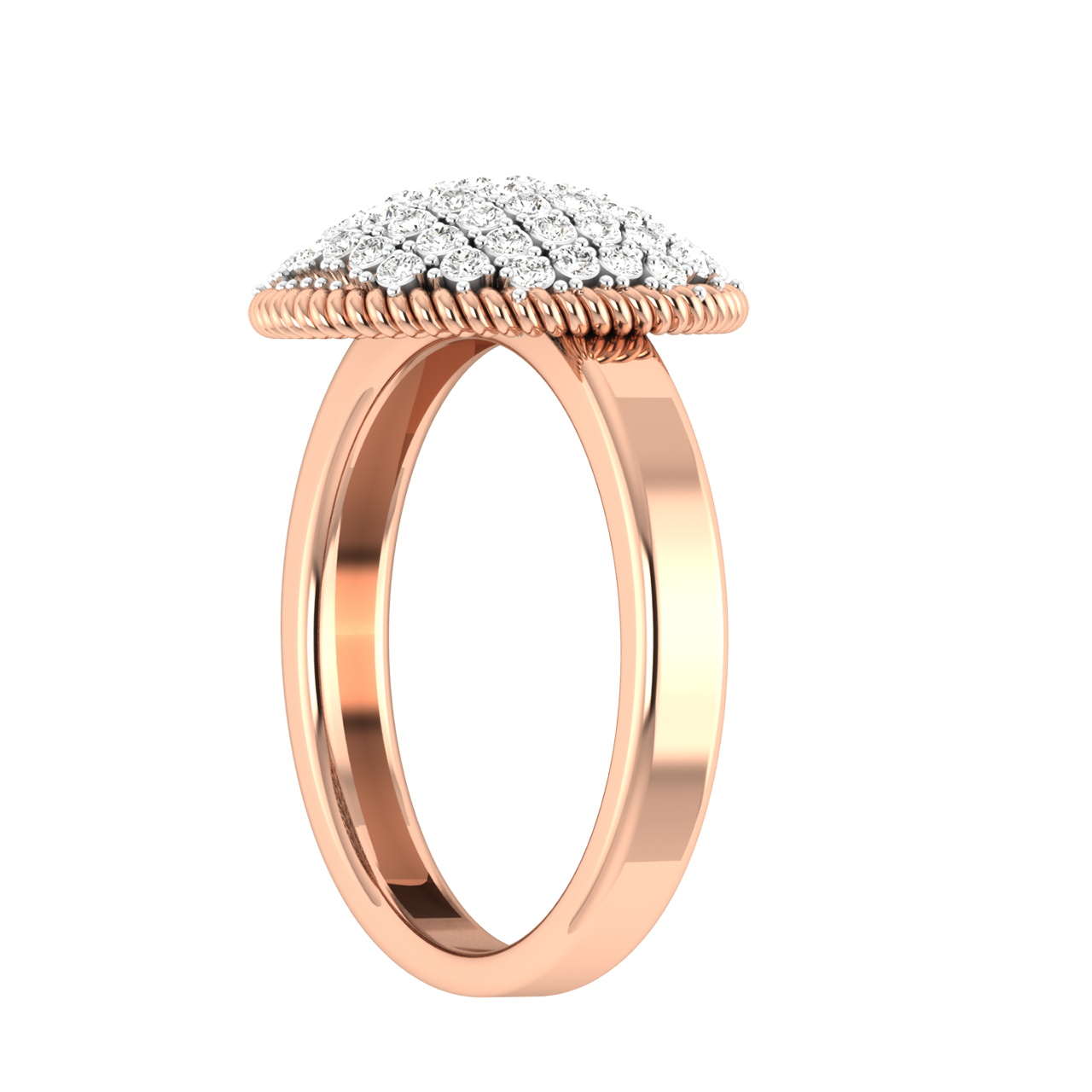 Circular Diamond Engagement Ring