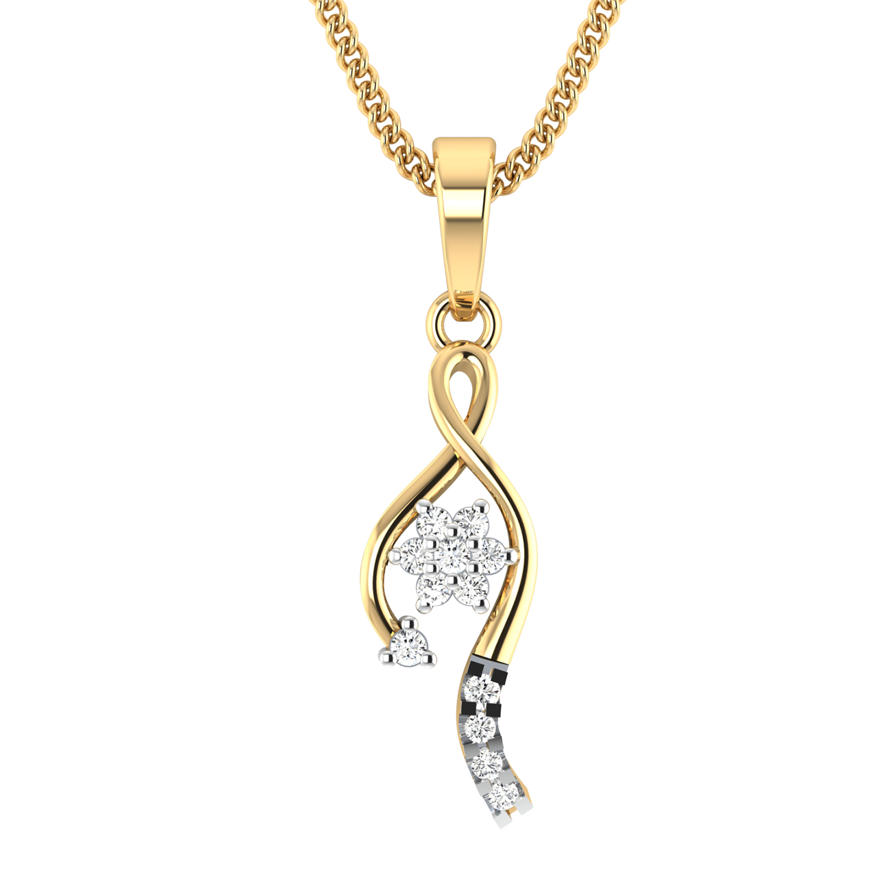 Andrya Round Diamond Office Wear Pendant