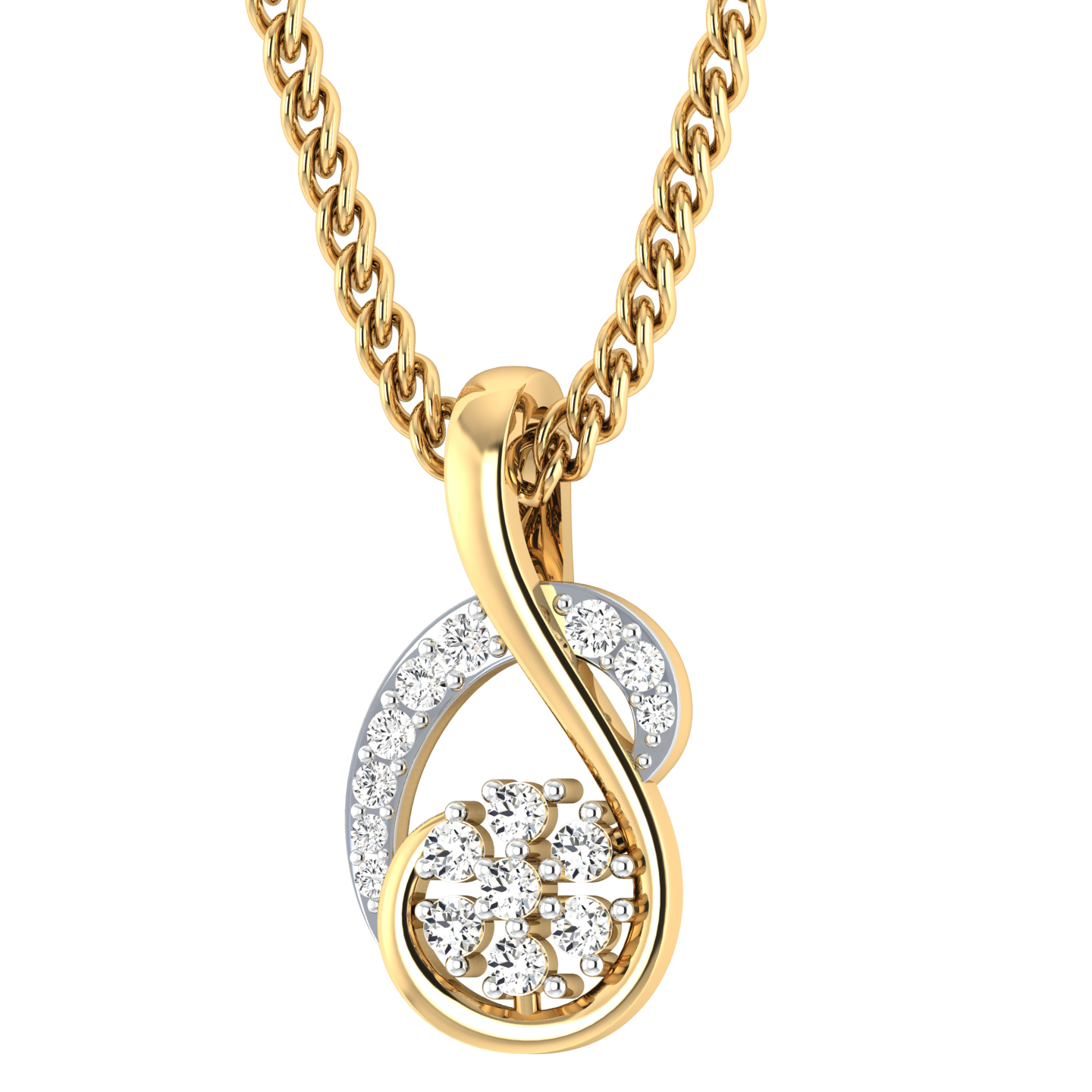 Ariana Round Diamond Office Wear Pendant