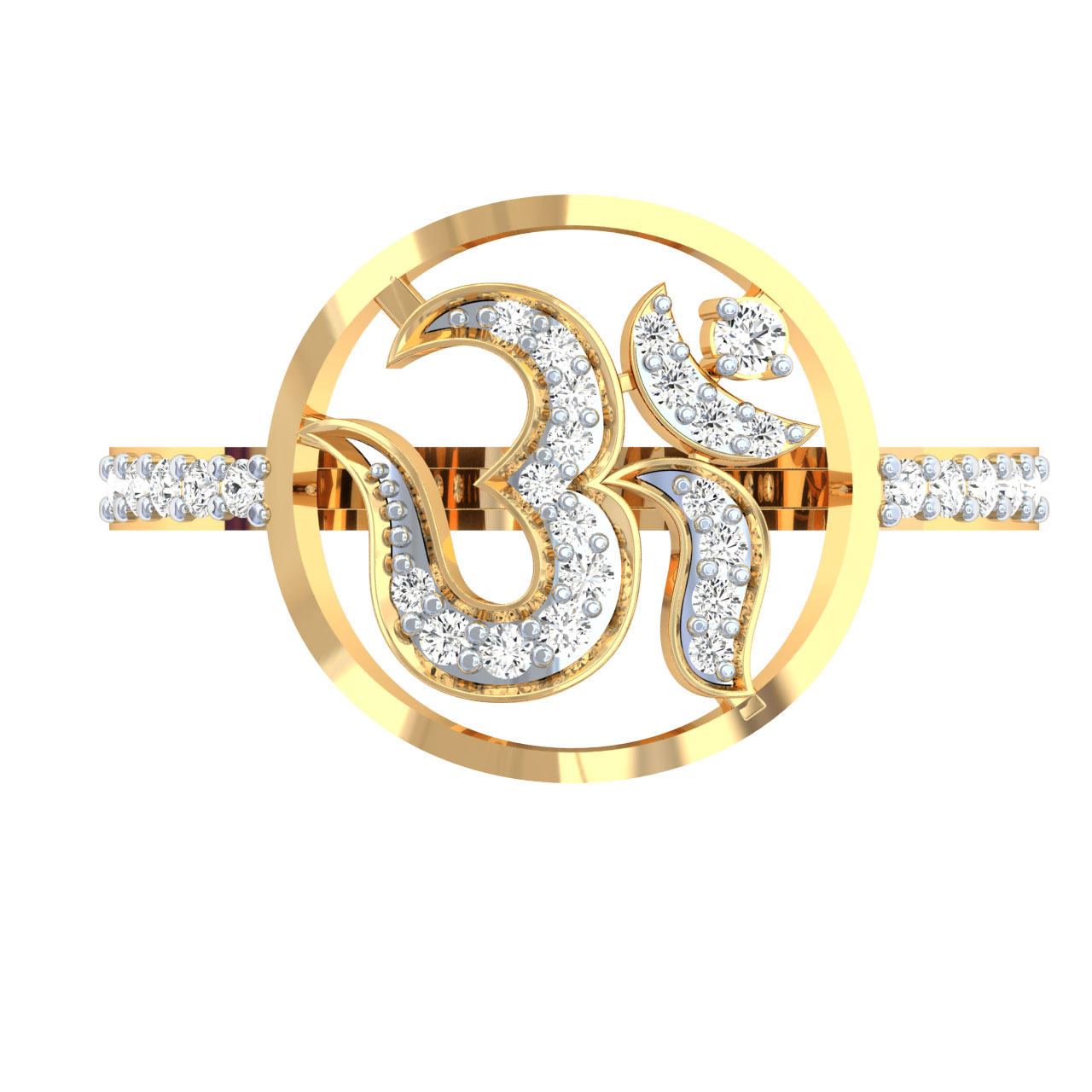 Om Religious Diamond Ring For Her