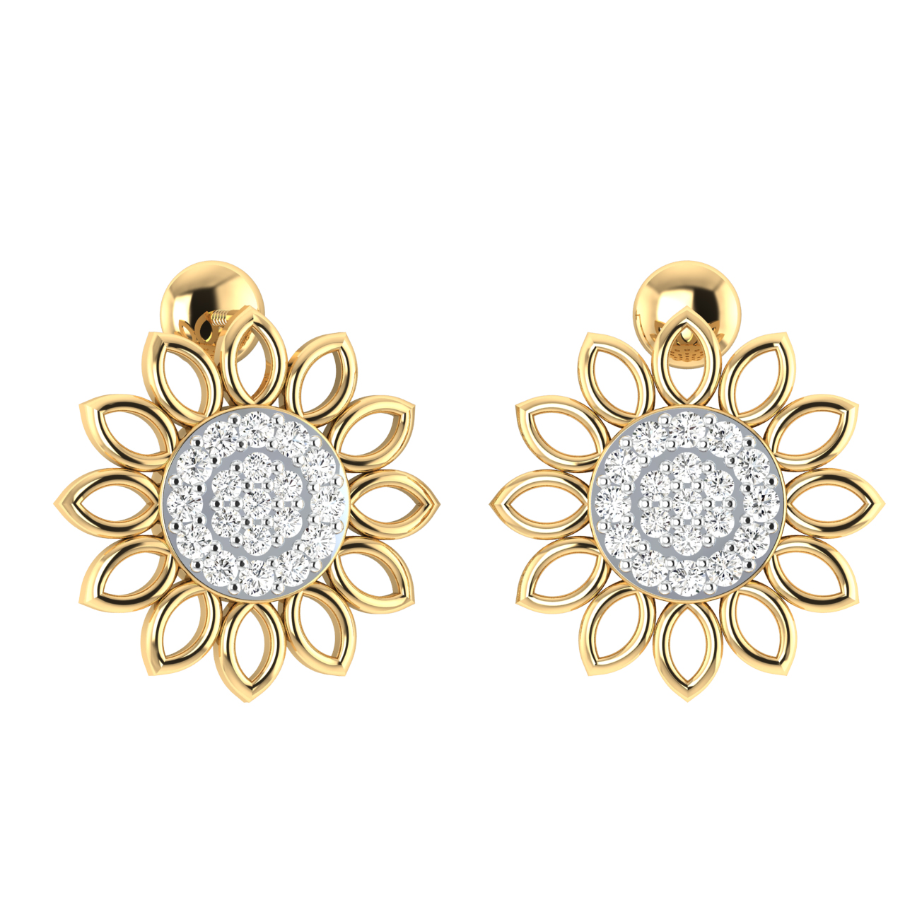 Daisy Diamond Stud Earrings