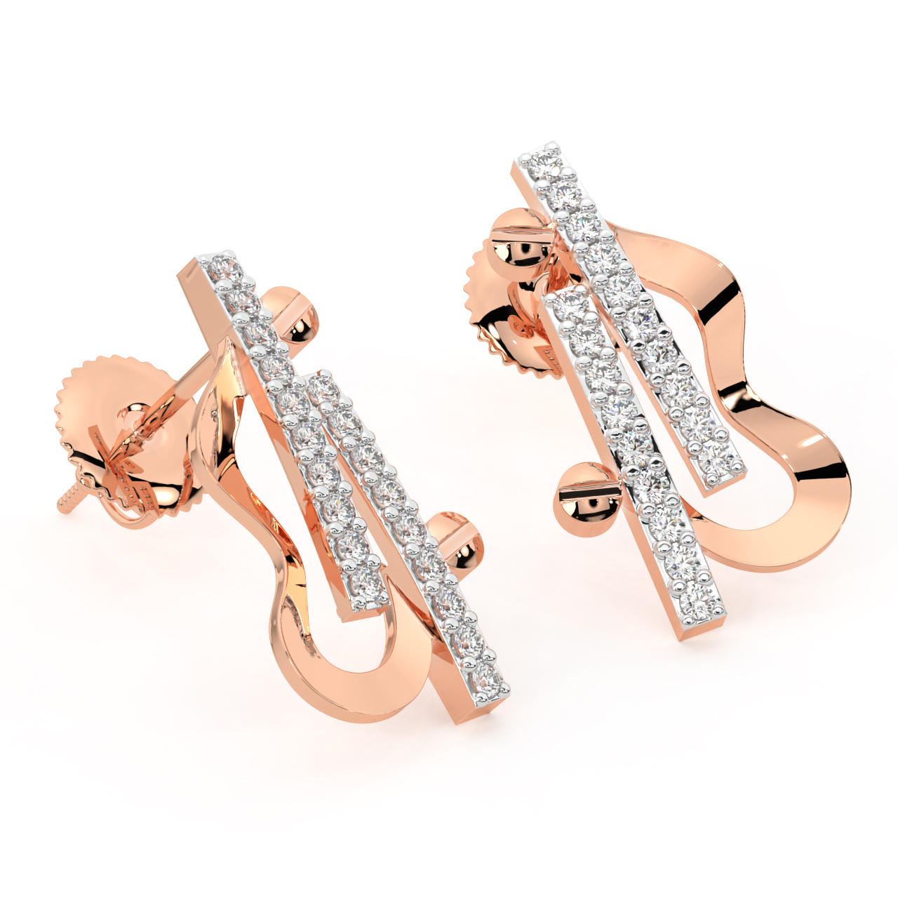 Classy Romance Diamond Earrings