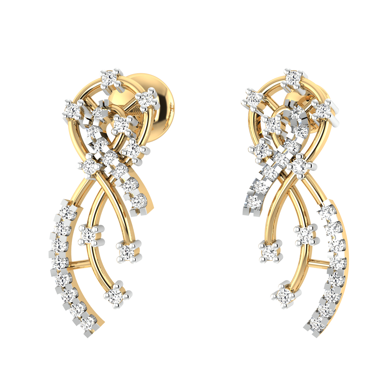 Felix Round Diamond Stud Earrings