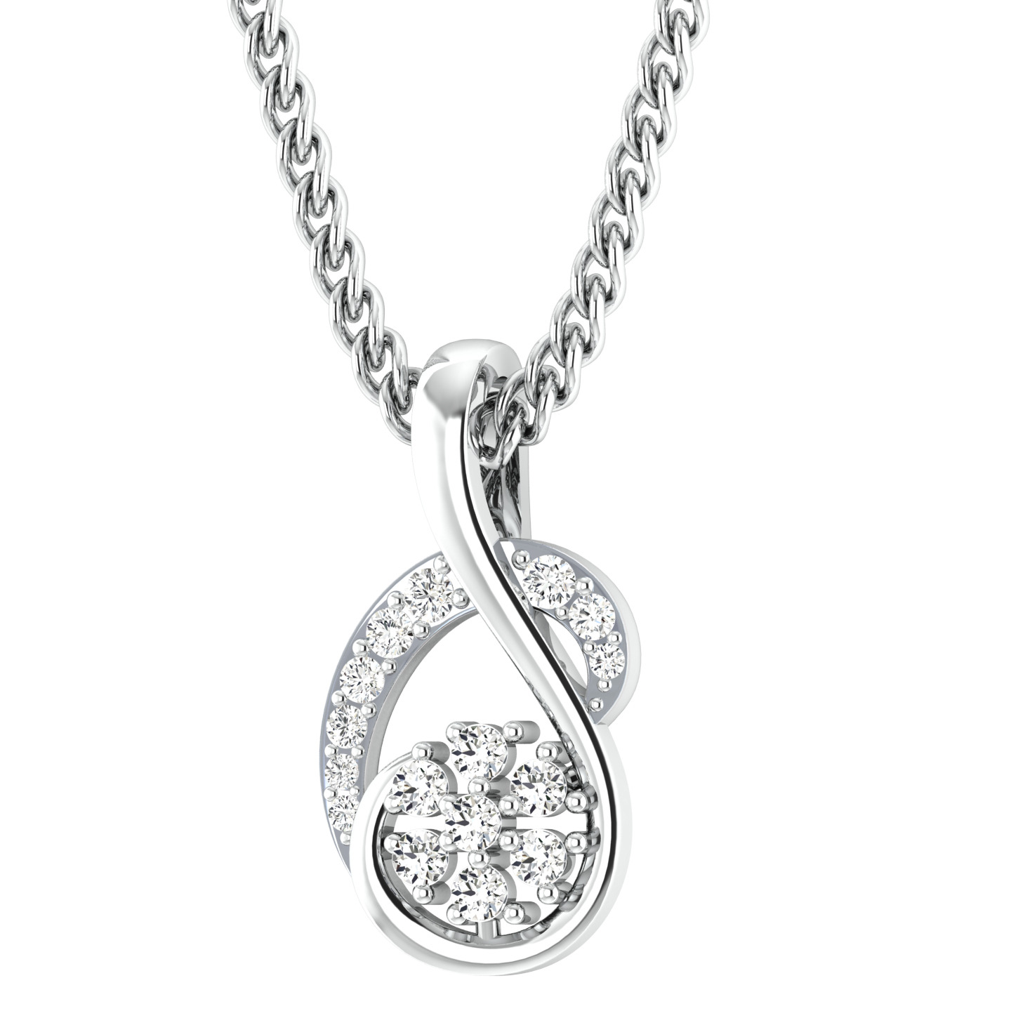 Ariana Round Diamond Office Wear Pendant