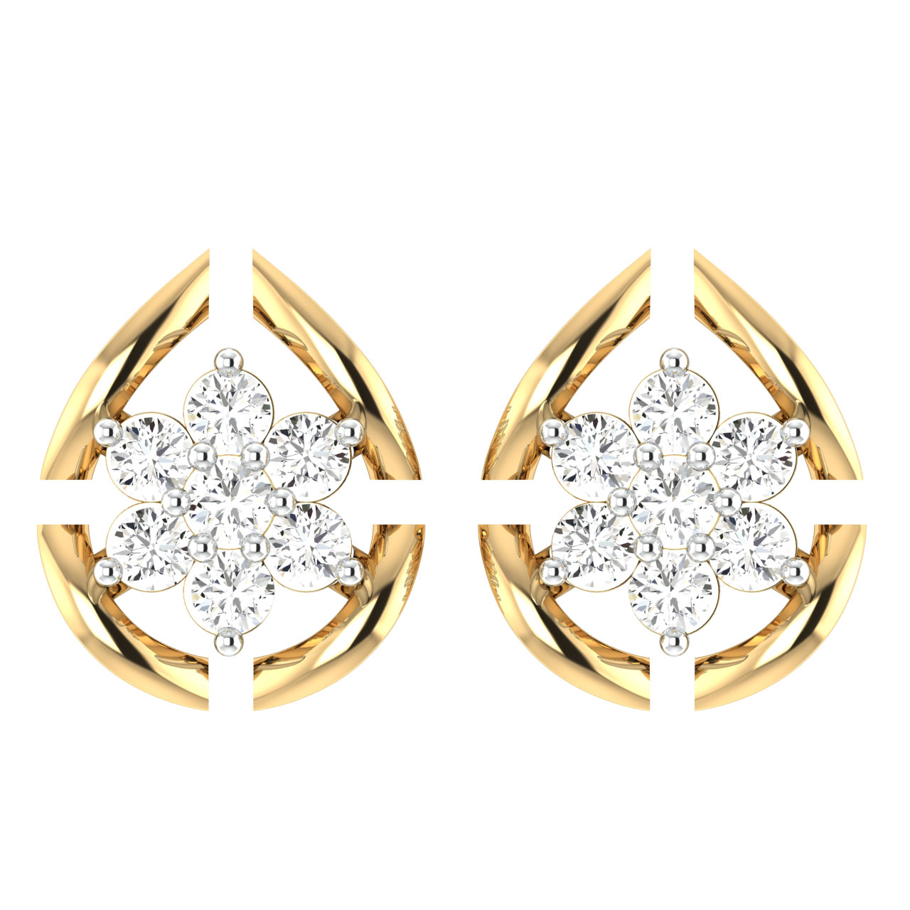 Genesis Round Diamond Stud Earring