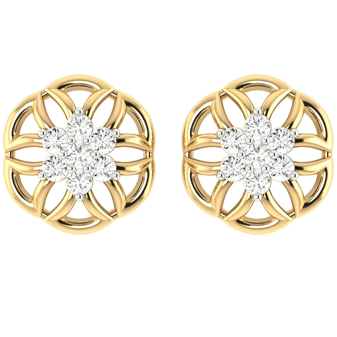 Aaliyah Round Diamond Stud Earring