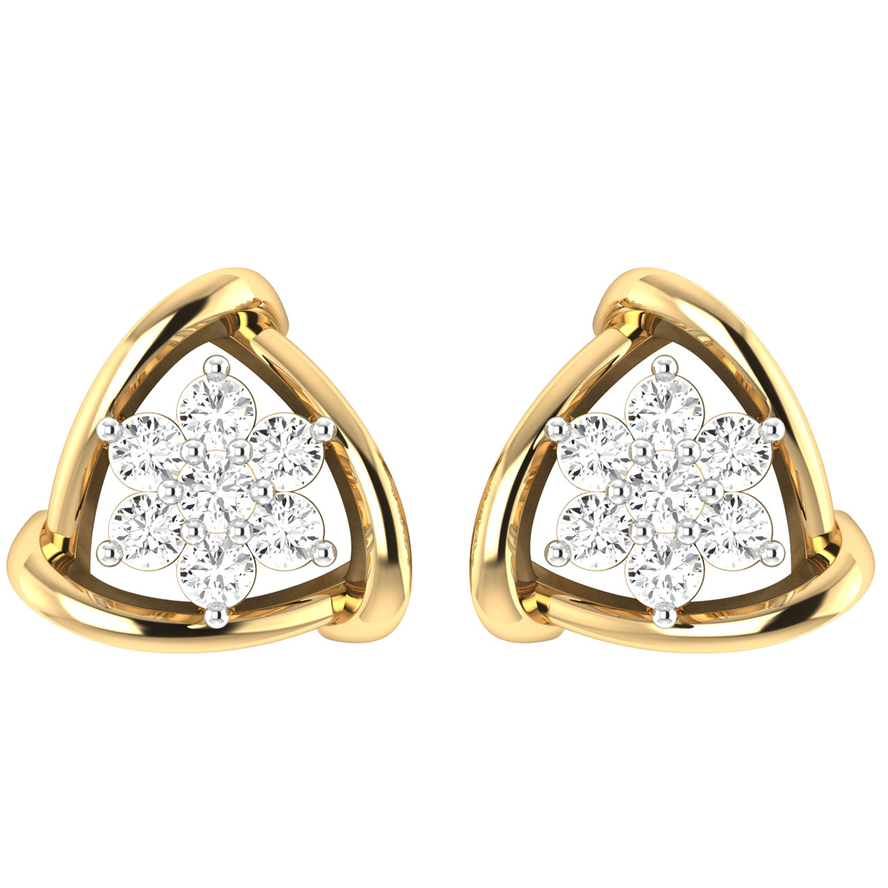 Serenity Round Diamond Stud Earring