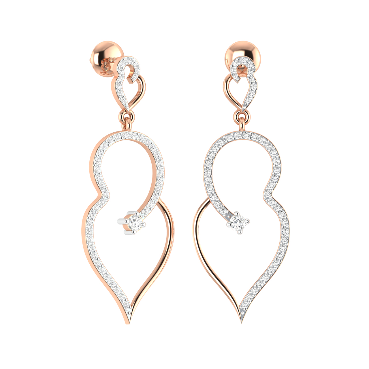 Designer Inspired Diamond Dangler Earrings