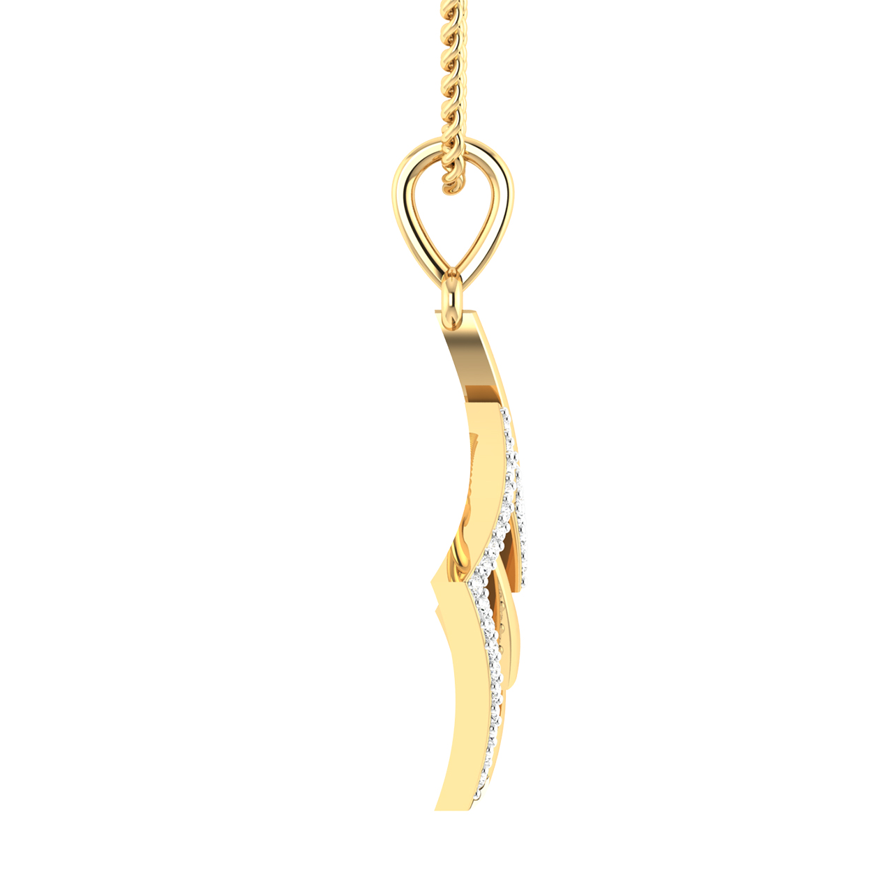 Gold Diamond Shape Design Pendant