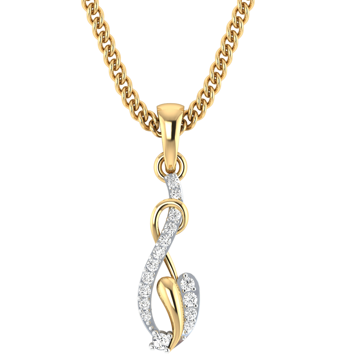 Sadie Round Diamond Office Wear Pendant