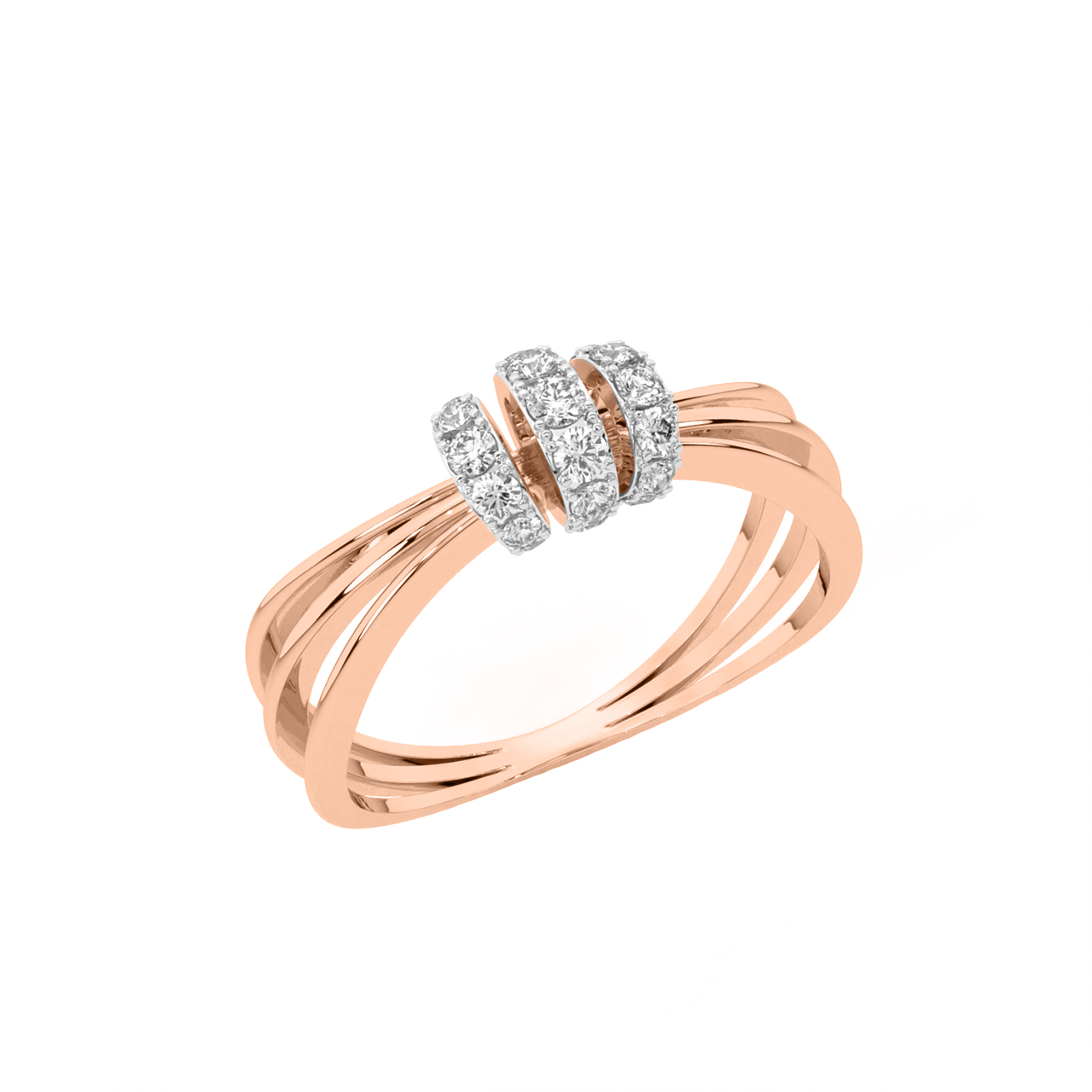 Triple layer Engagement Ring