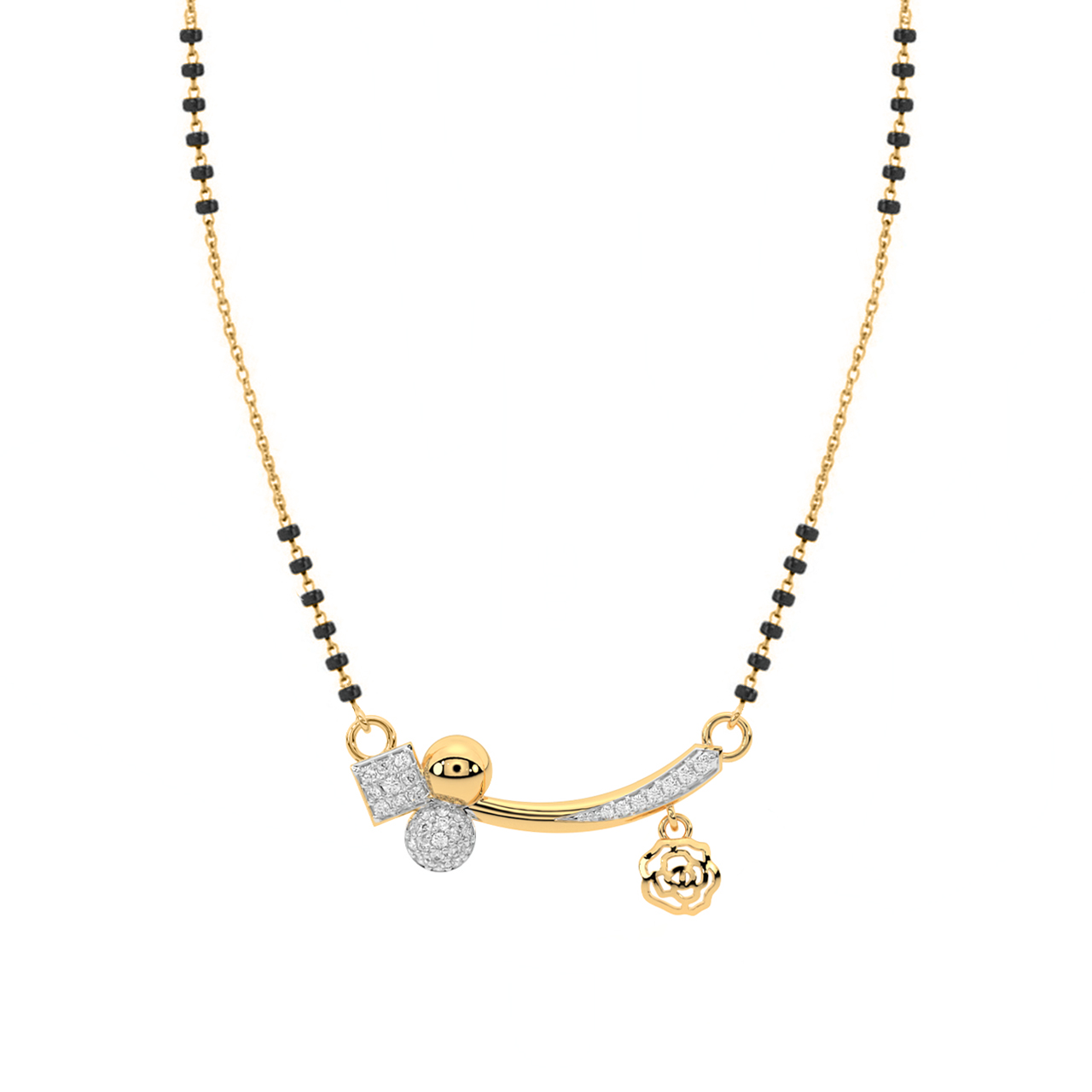 Classic Diamond Mangalsutra With Chain