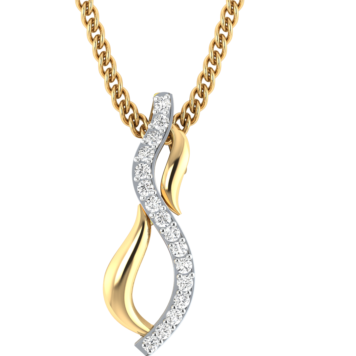 Emery Round Diamond Office Wear Pendant