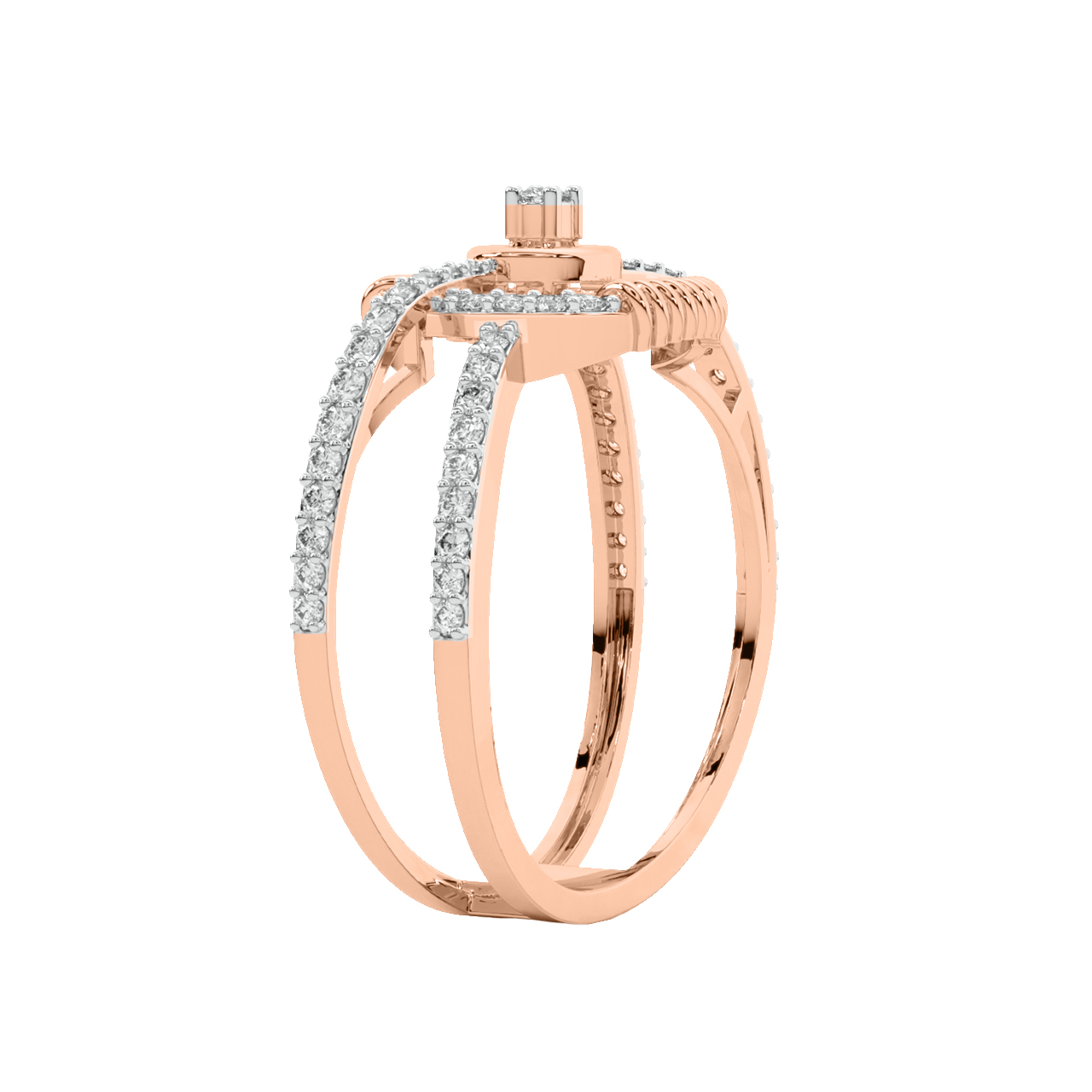 Mandy: Twisted Double Helix Band Engagement Ring | Ken & Dana Design