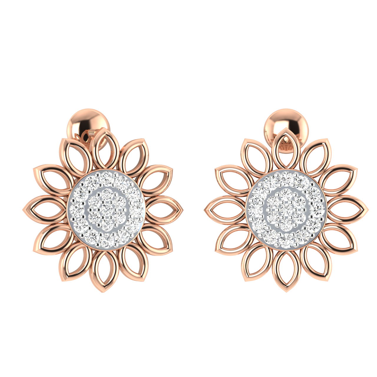 Daisy Diamond Stud Earrings