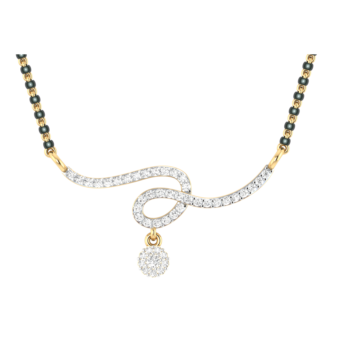 Salena Round Diamond Wedding Mangalsutra