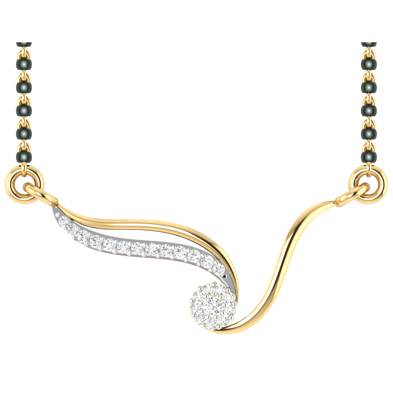 Keya Round Diamond Mangalsutra