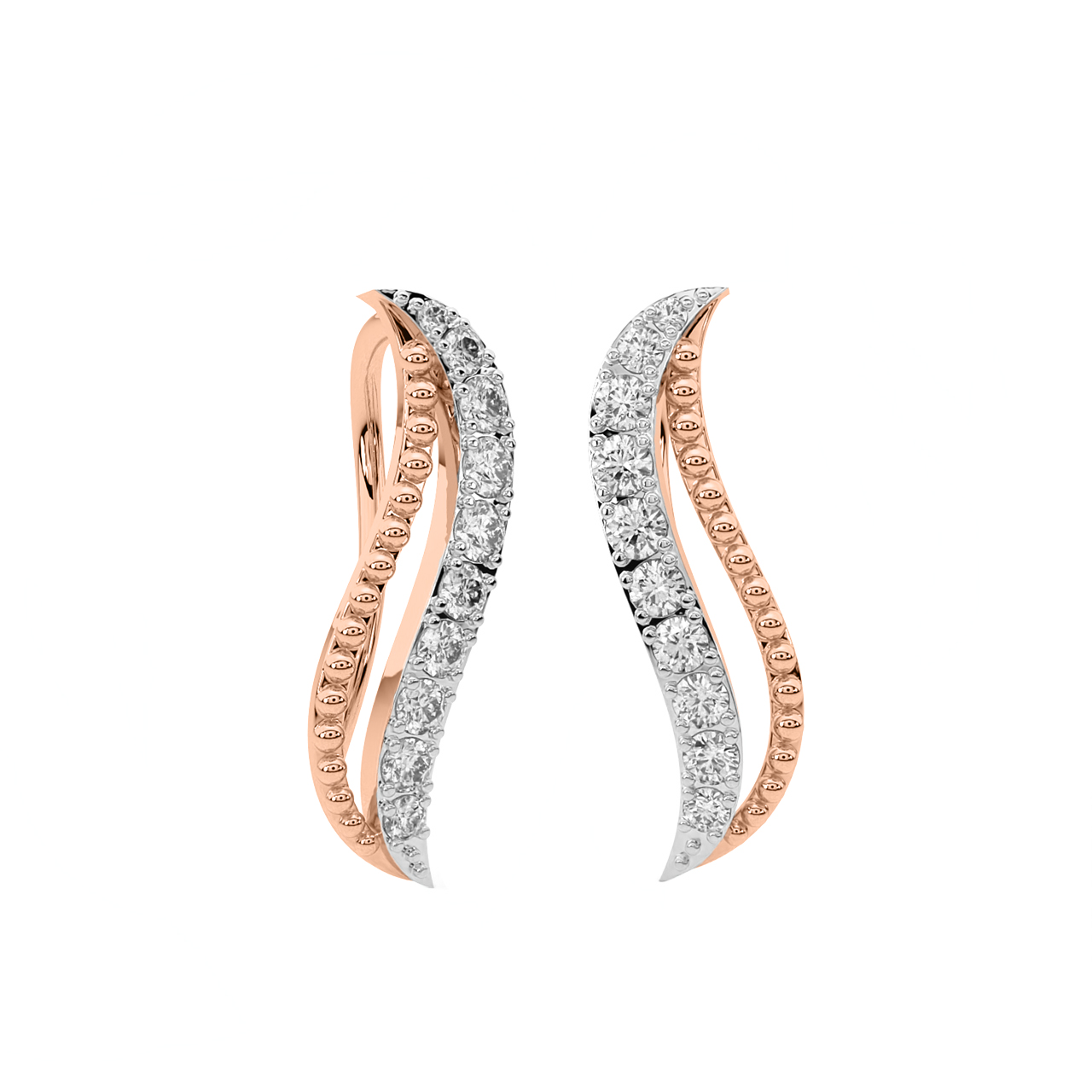 Designer Diamond Hoop Earrings