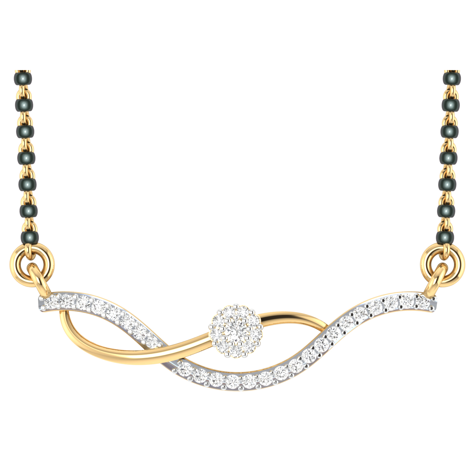 Miranda Round Diamond Mangalsutra