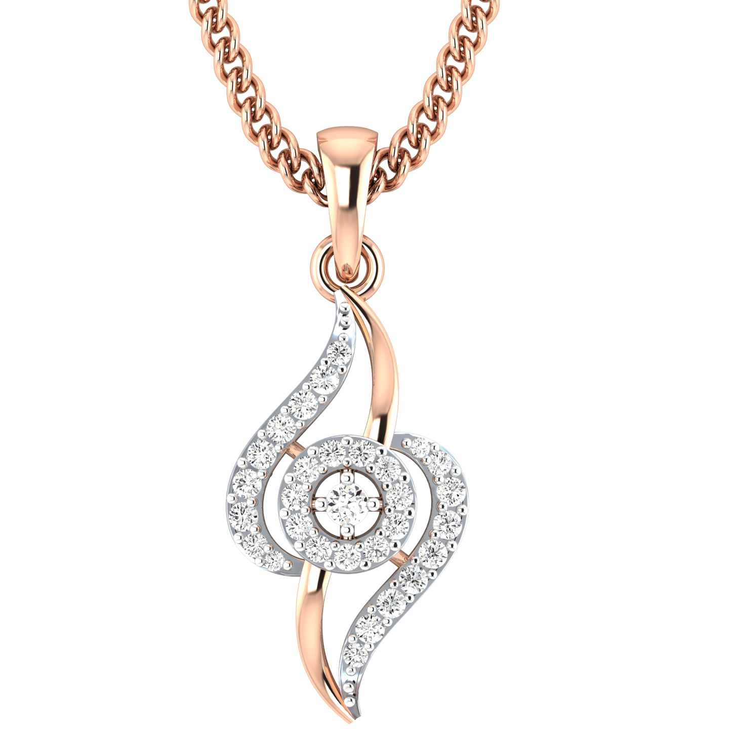 Brielle Round Diamond Office Wear Pendant