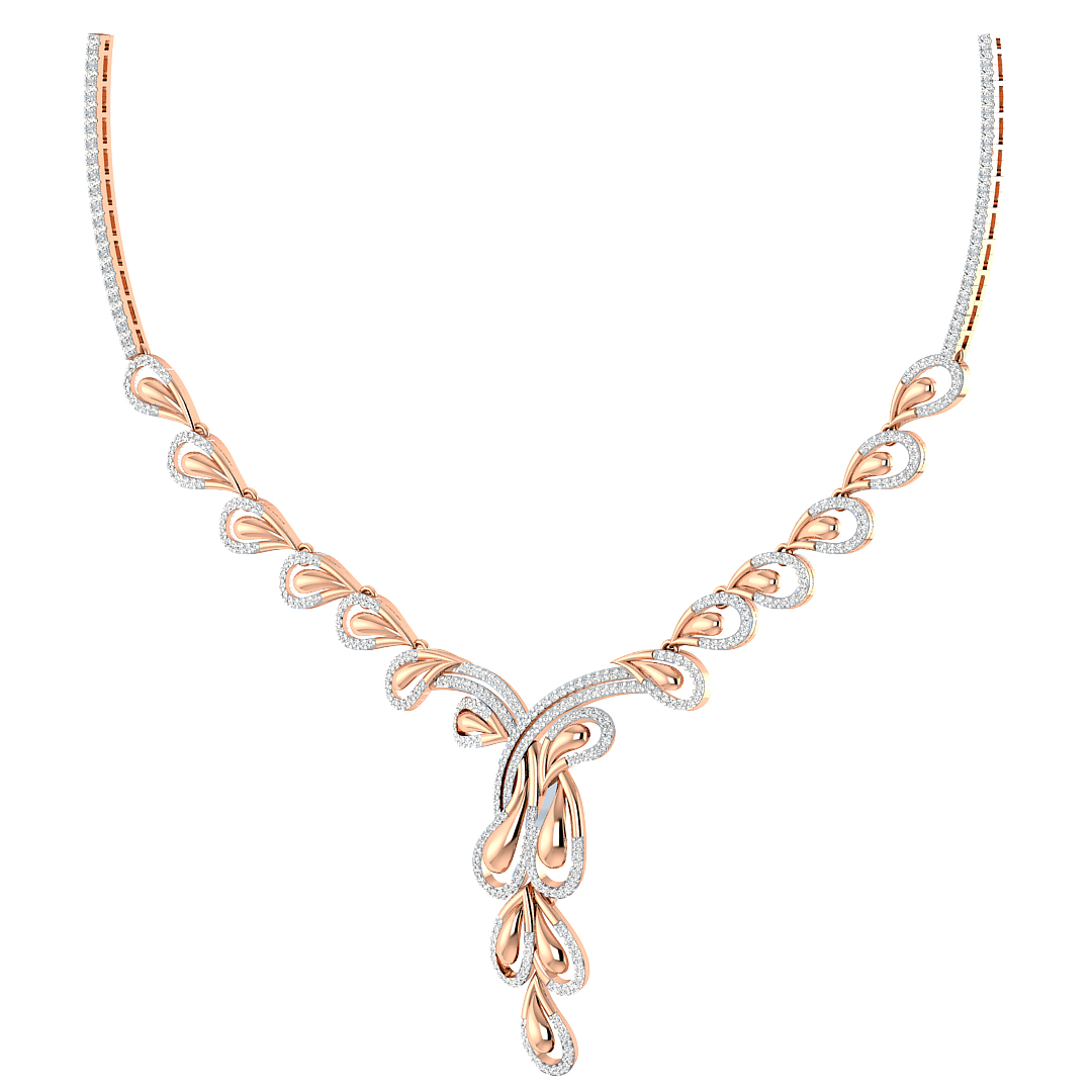 Rabiya Trickle Design Diamond Necklace