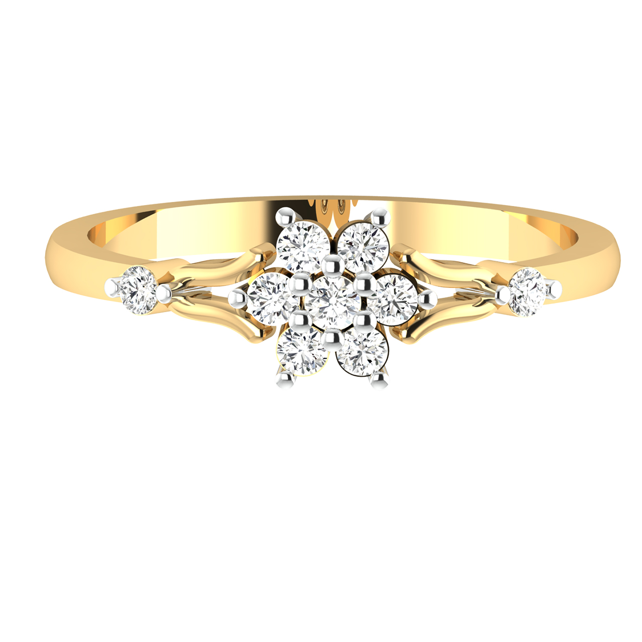 Oda Round Diamond Dainty Ring