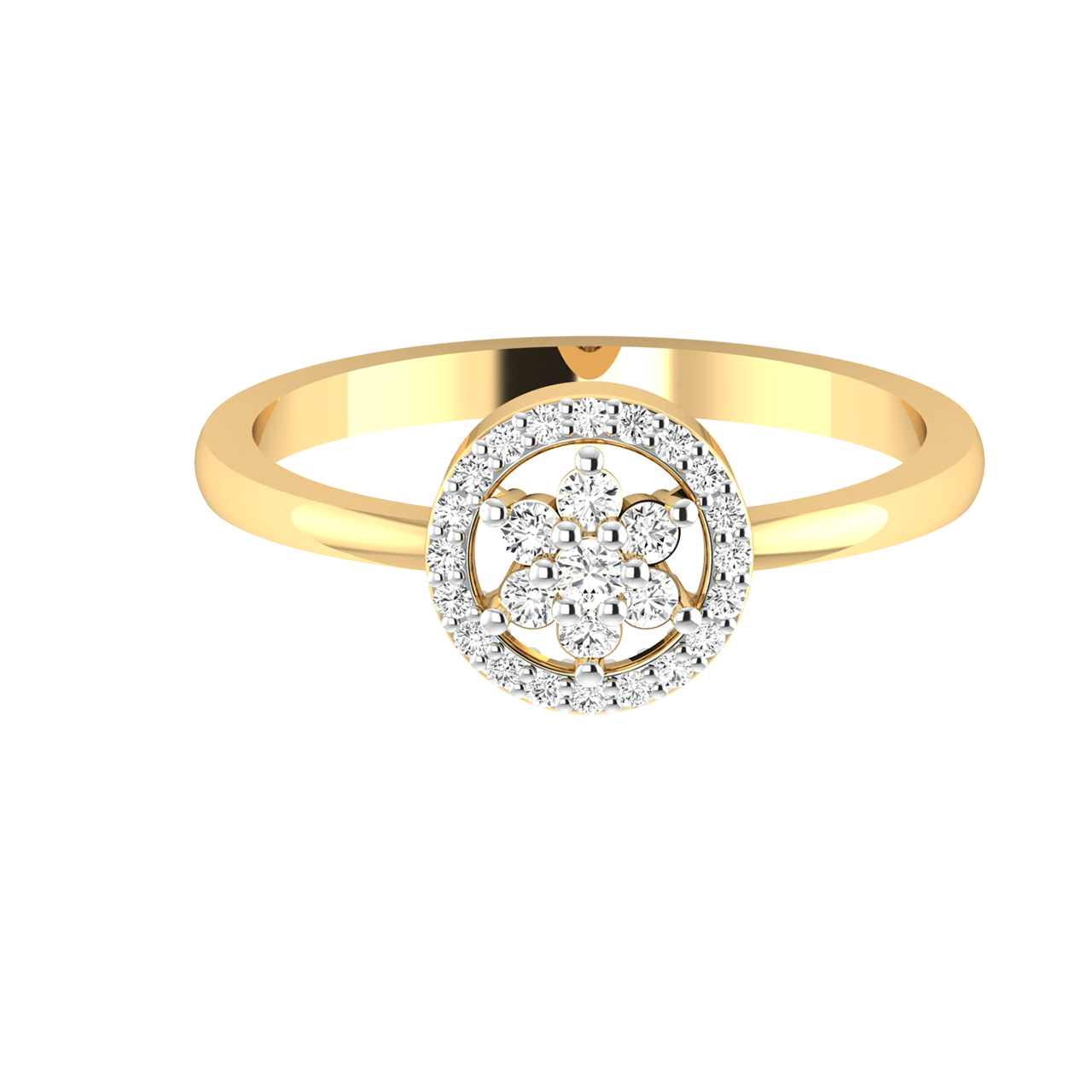 Sana Round Diamond Dainty Ring