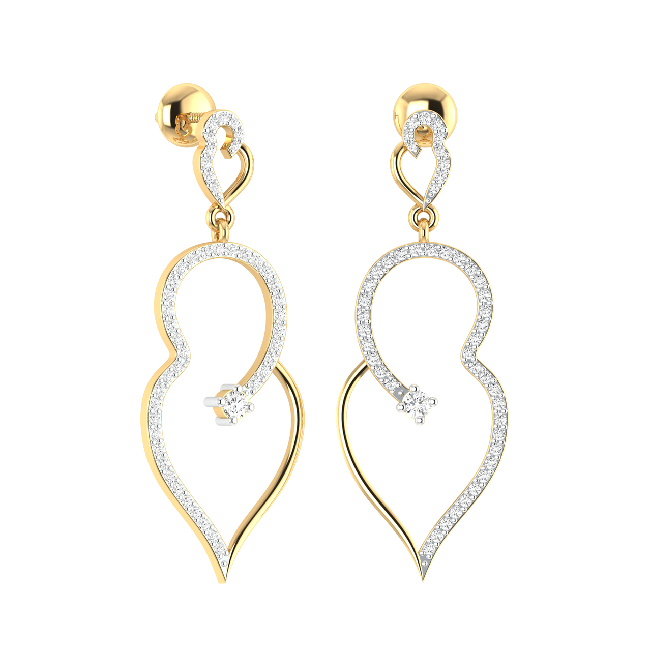 Designer Inspired Diamond Dangler Earrings