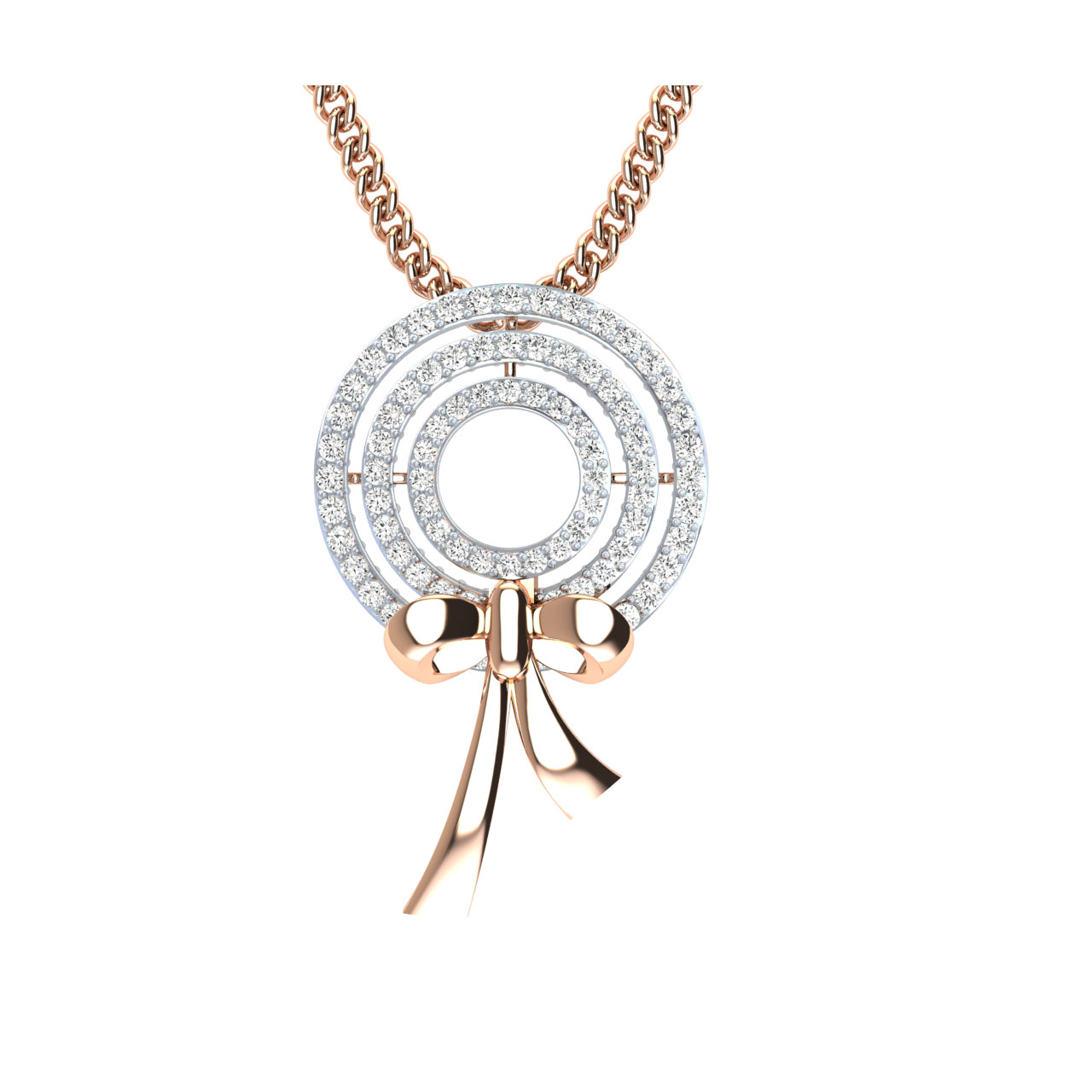 Marie Round Diamond Office Wear Pendant