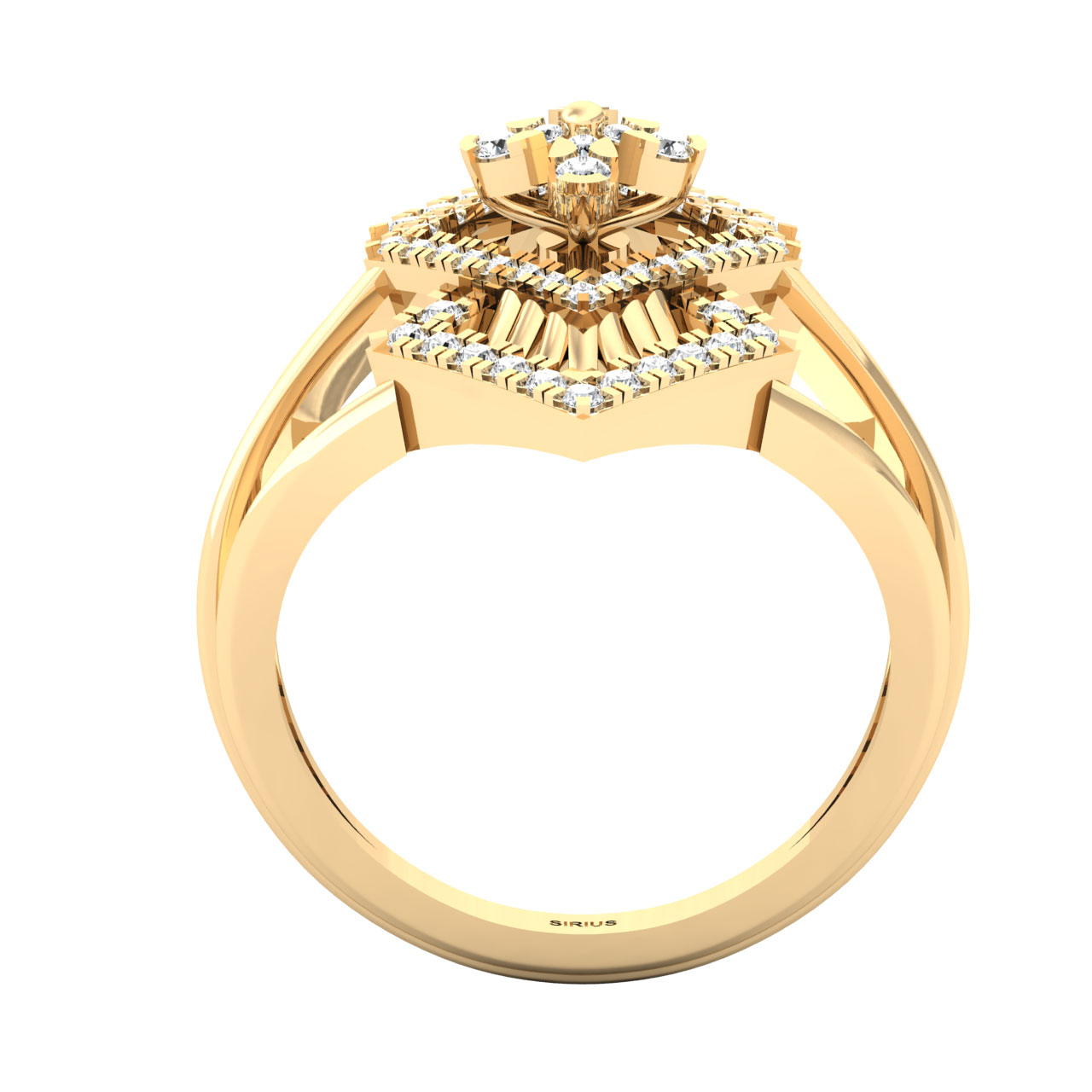 Jazzed Round Diamond Engagement Ring