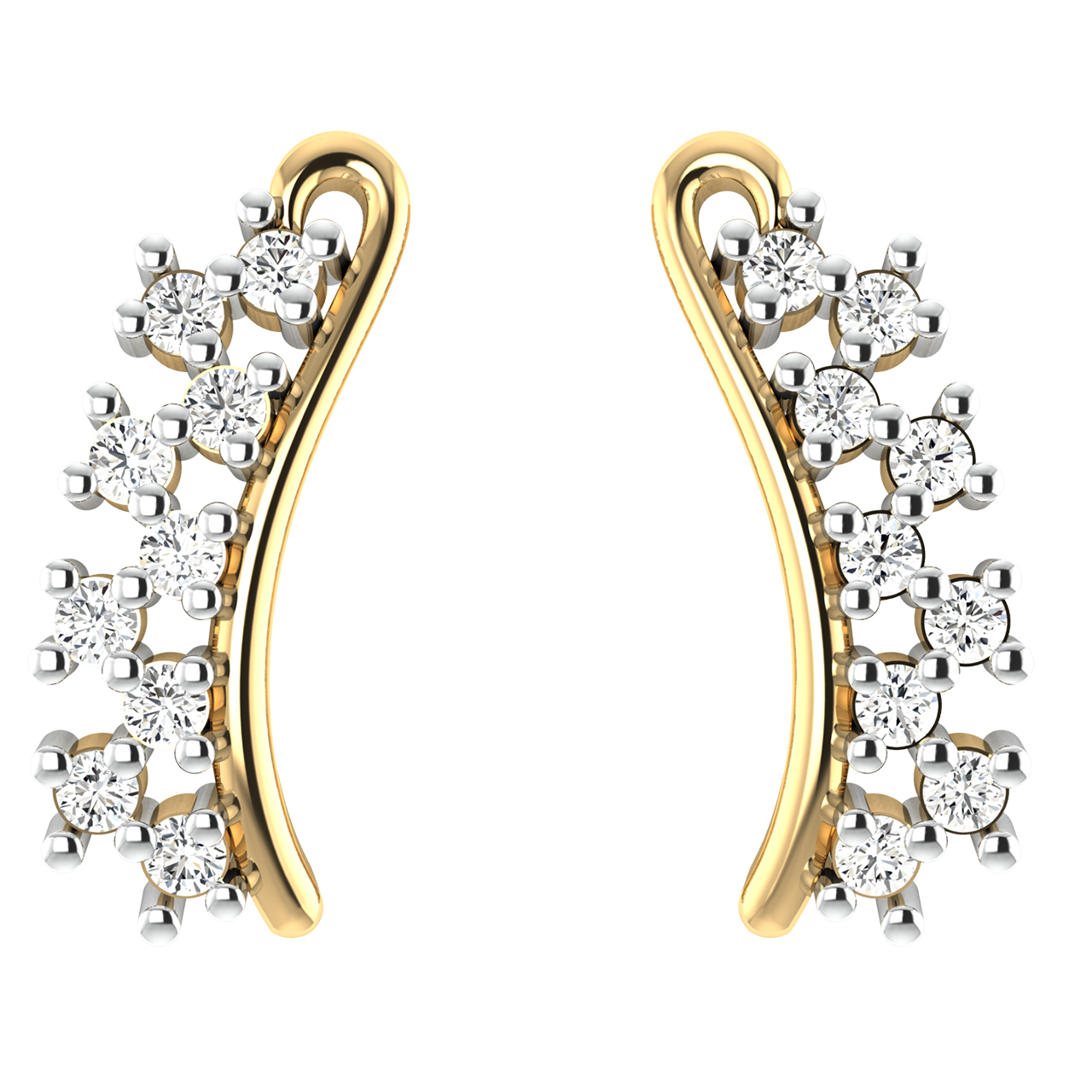 Amold Round Diamond Stud Earrings
