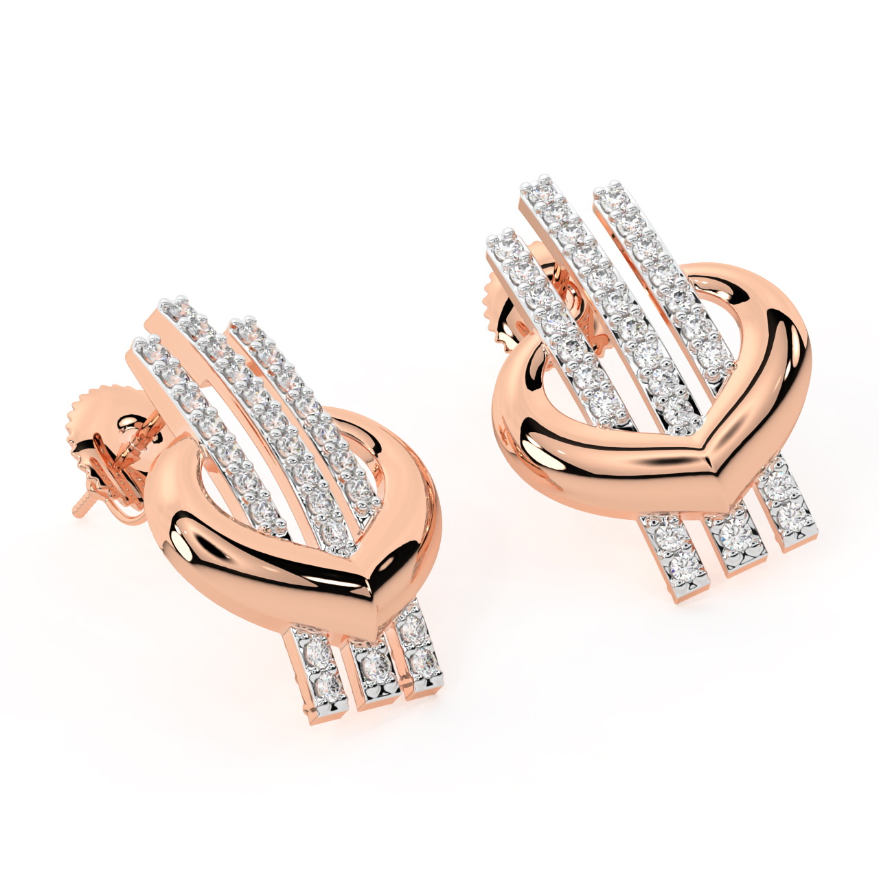 Linear Equation Diamond Earrings